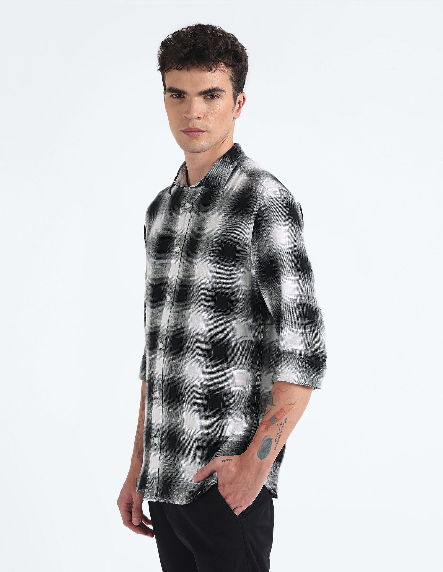 Flying Machine Dupplin Check Slim Shirt