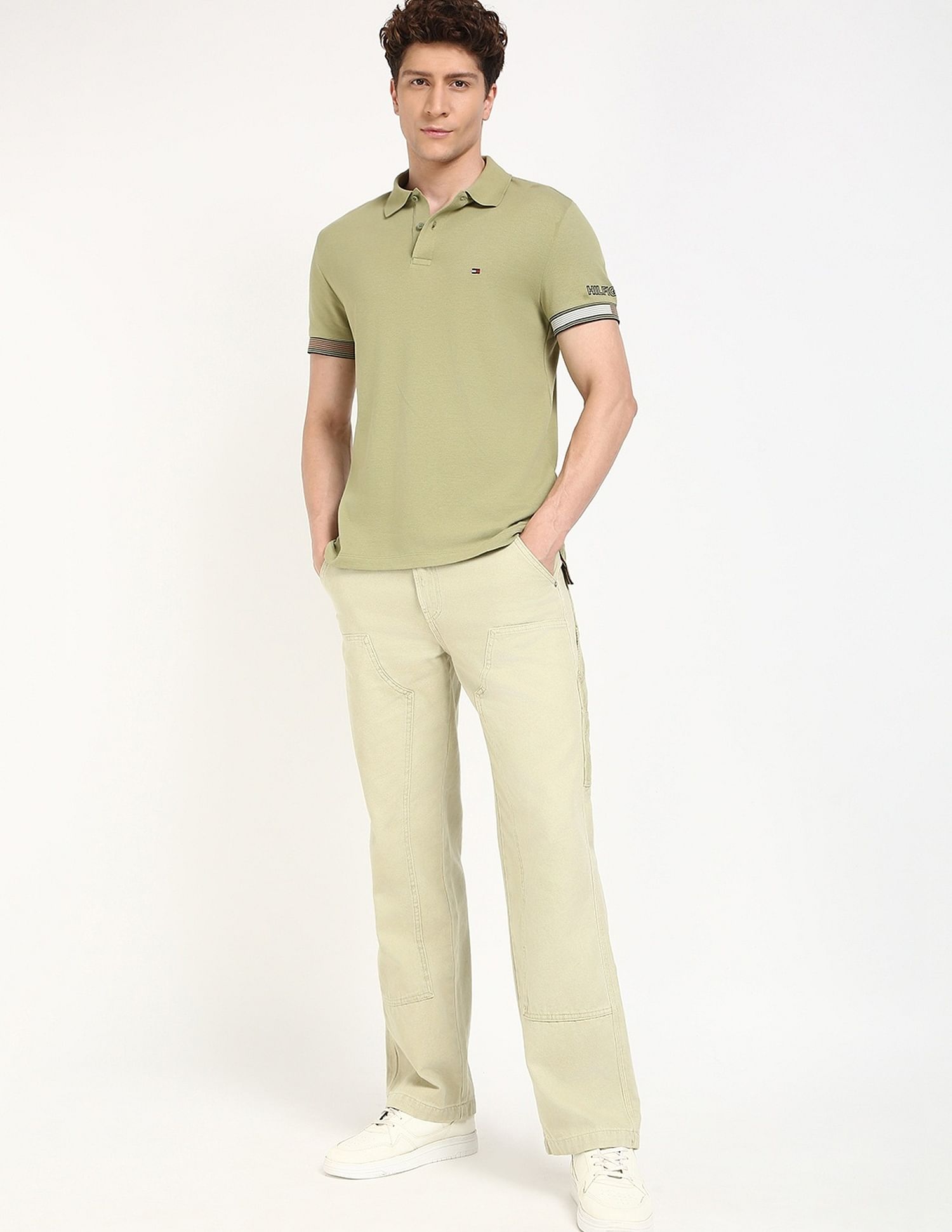Tommy Hilfiger Solid Slim-Fit Cotton Polo Shirt