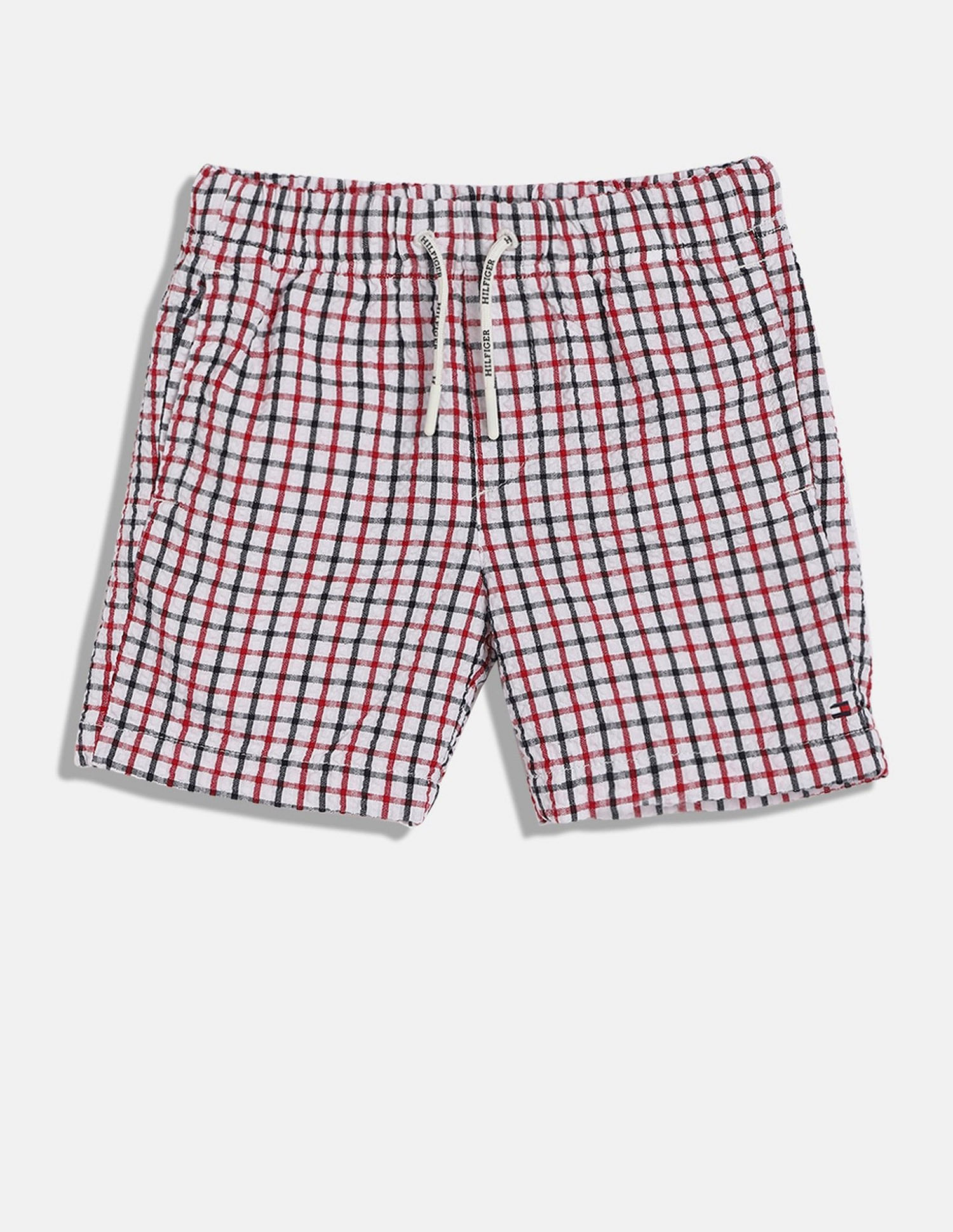 Tommy Hilfiger Kids Boys Checks Regular-Fit Cotton Shorts