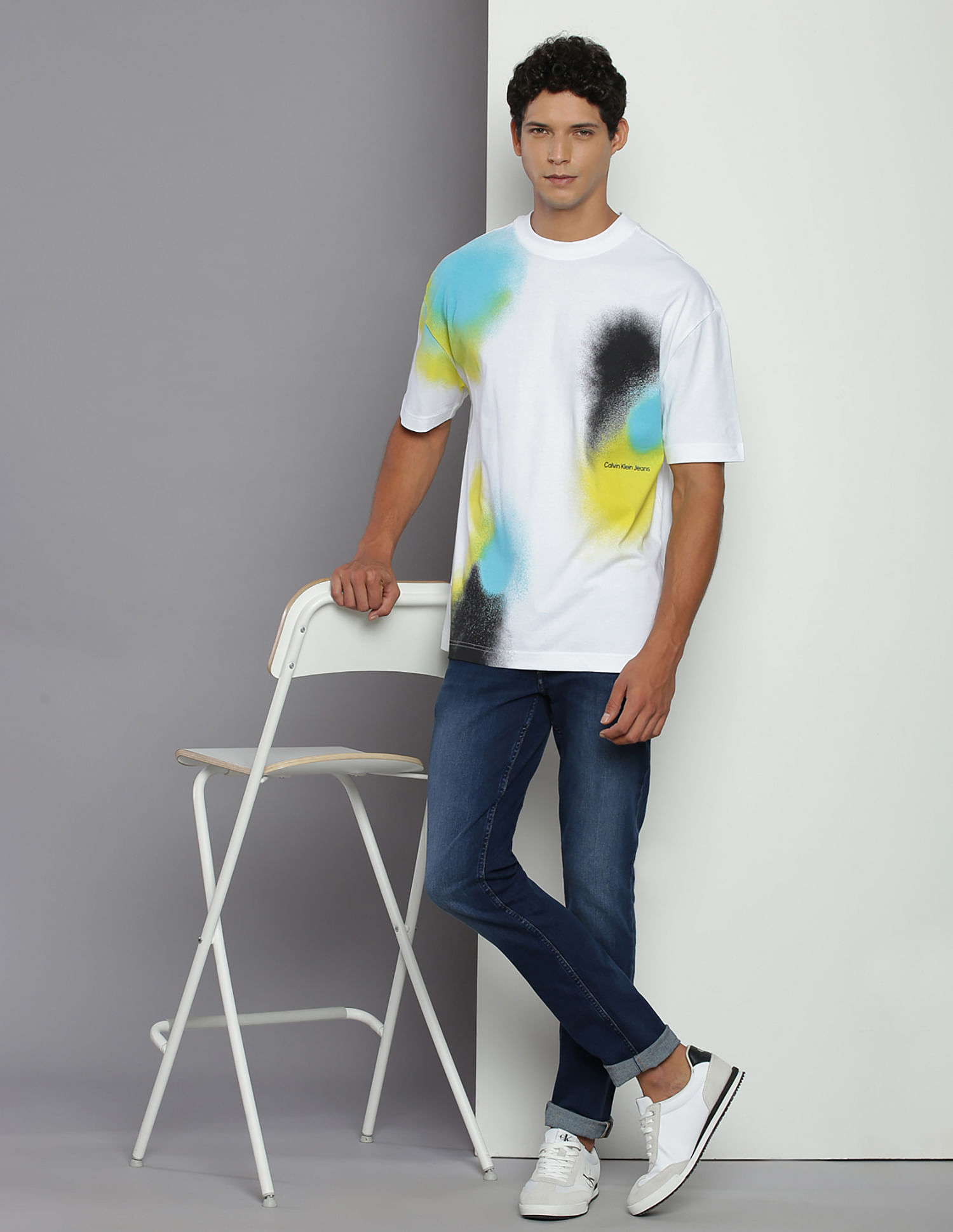 Buy Calvin Klein Transitional T-Shirt Print Cotton Spray