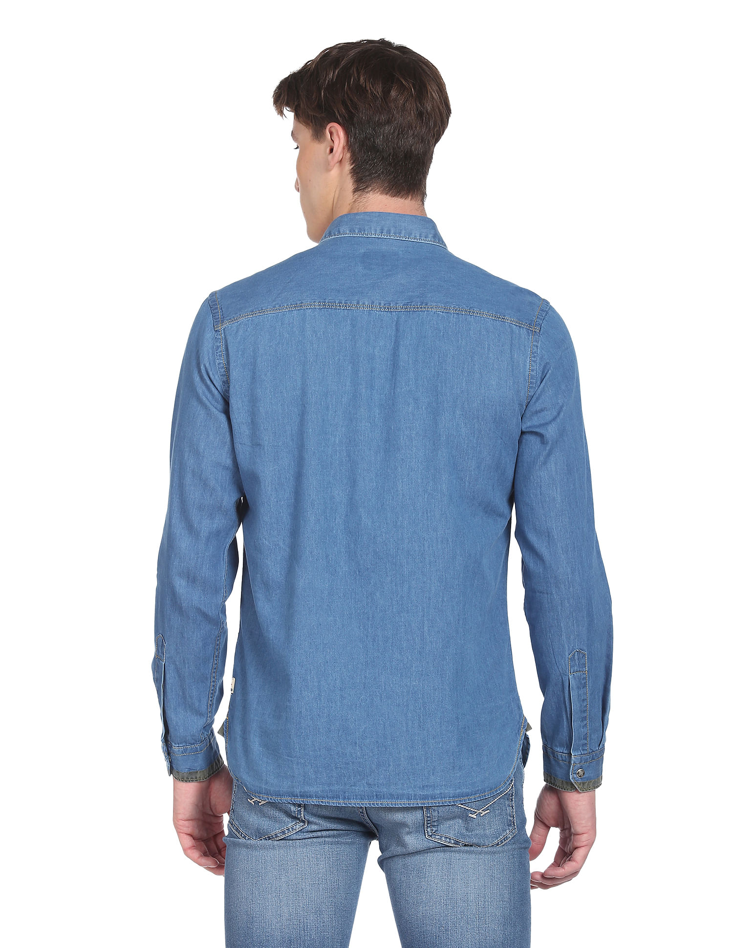 Flying Machine Boy's Plain Regular fit Shirt (FKSH5562_Dark Blue_Exsfs) :  Amazon.in: Clothing & Accessories
