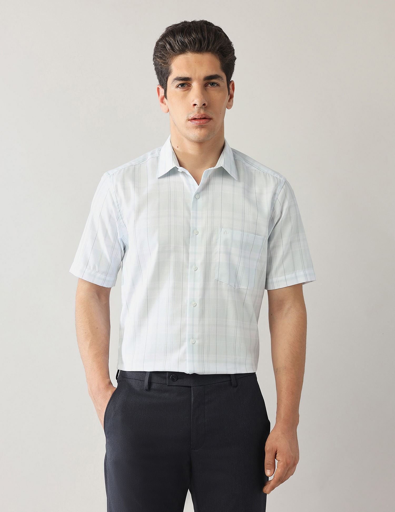 Arrow Grid Tattersall Checked Dobby Shirt