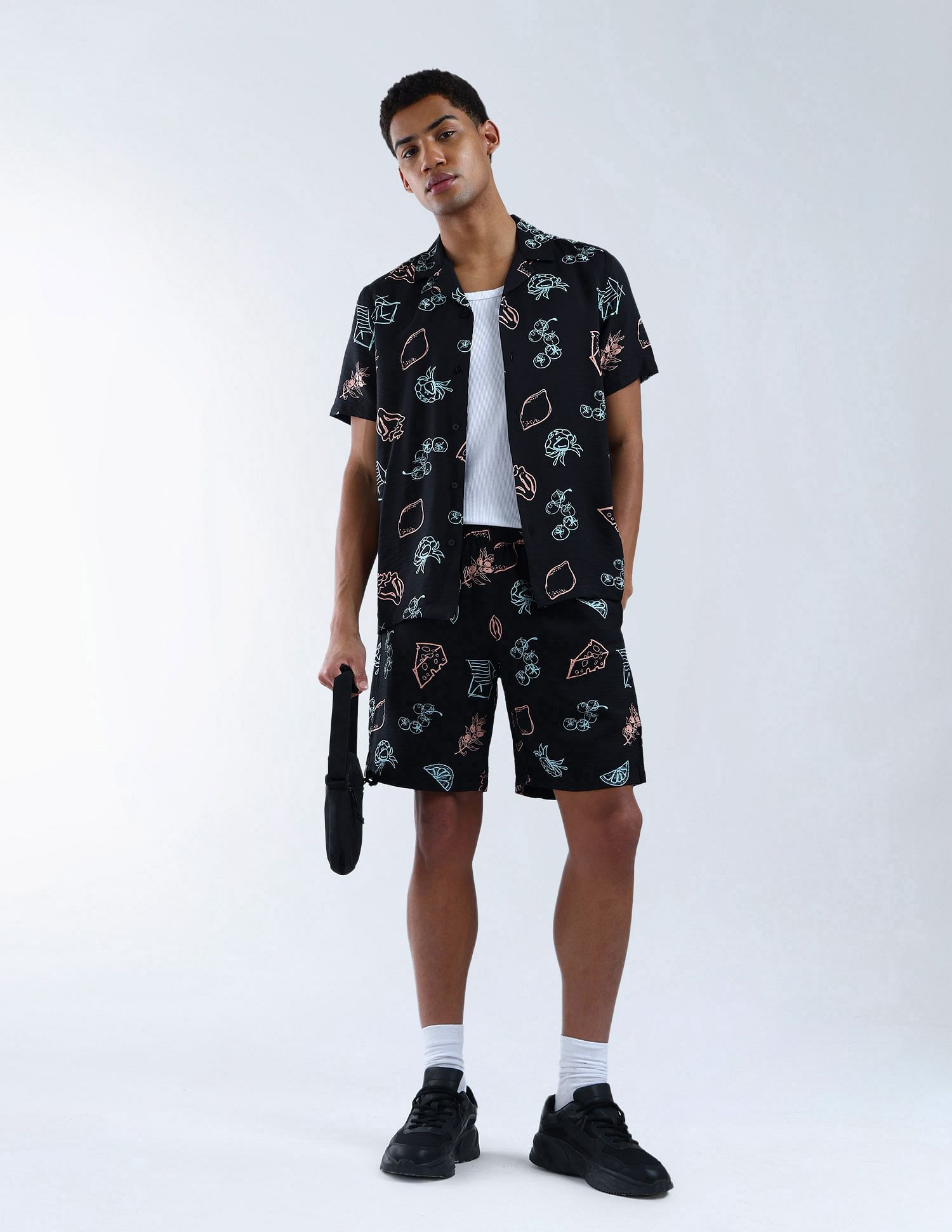 Flying Machine Regular Fit All-Over Digitopia Shirt