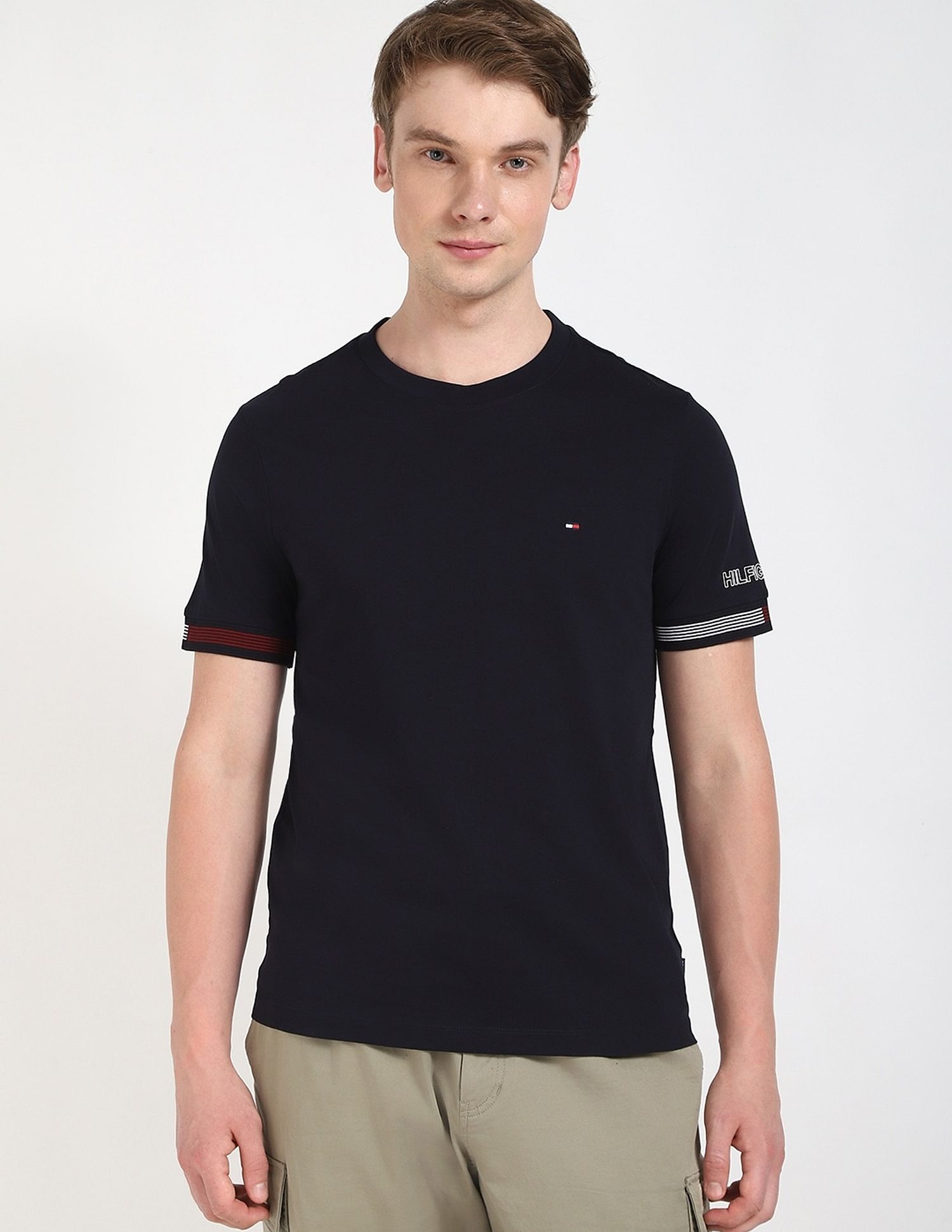 Tommy Hilfiger Solid Regular-Fit Cotton T-Shirt