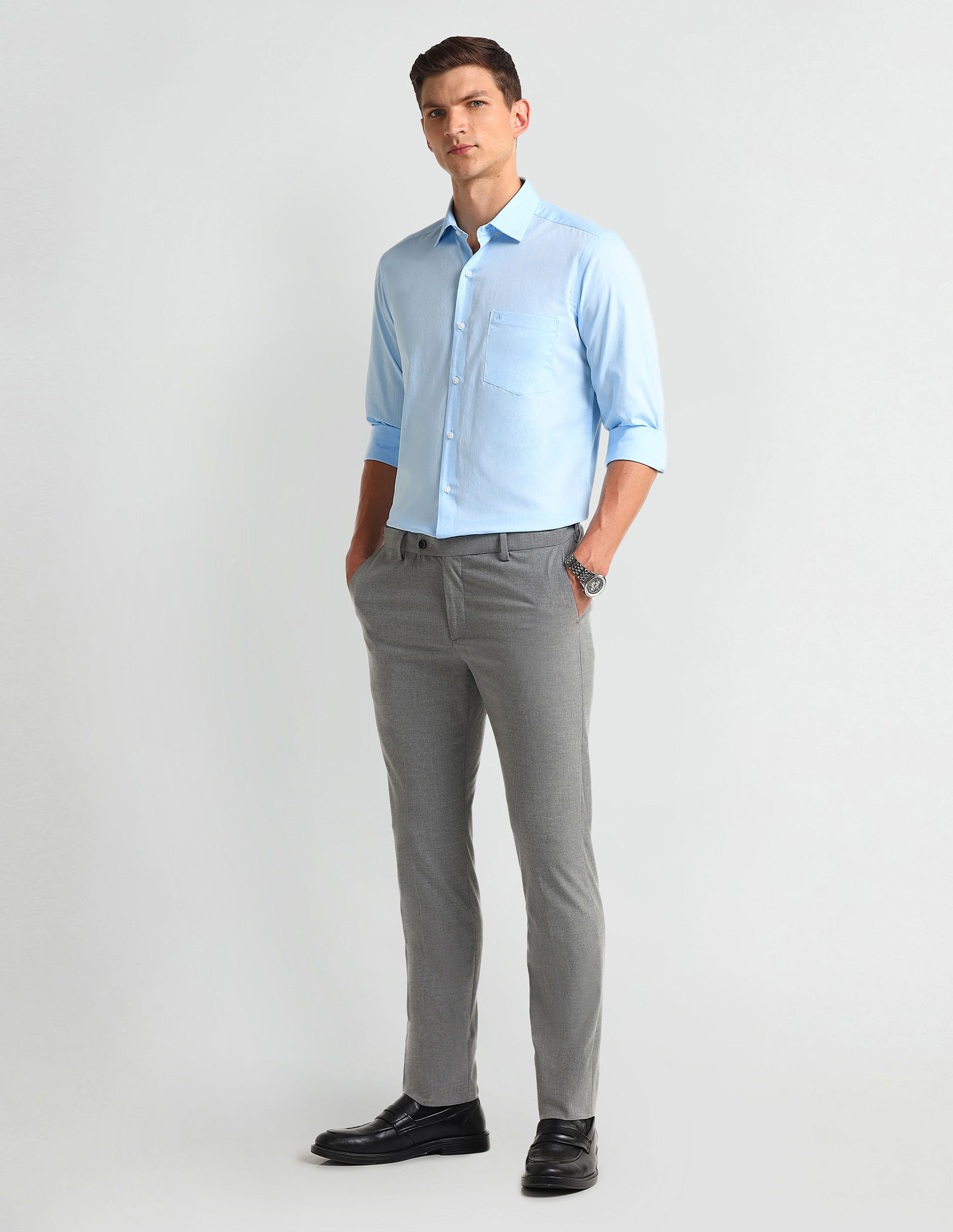 Arrow Manhattan Slim Fit Dobby Shirt