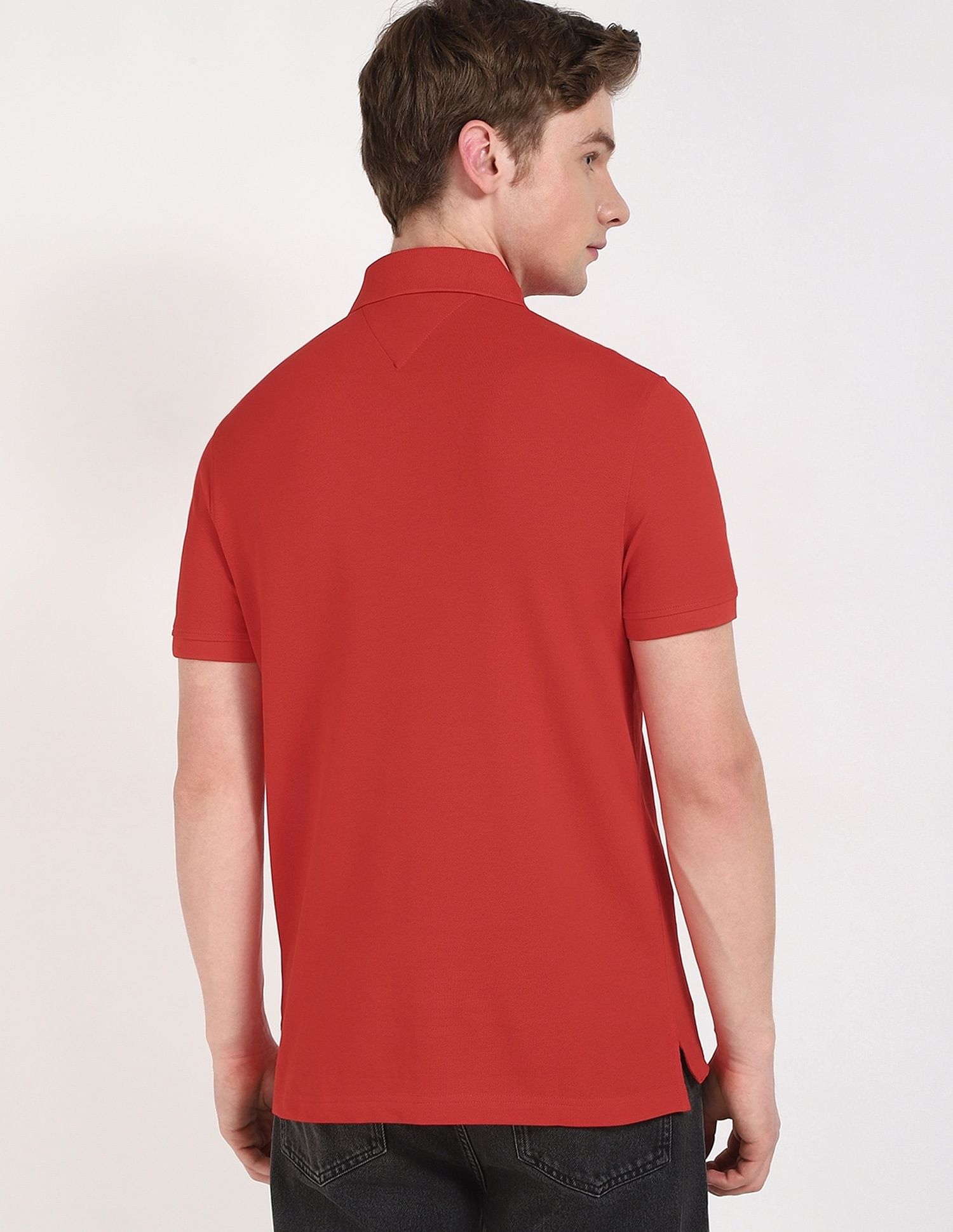 Tommy Hilfiger Solid Regular-Fit Cotton Polo Shirt