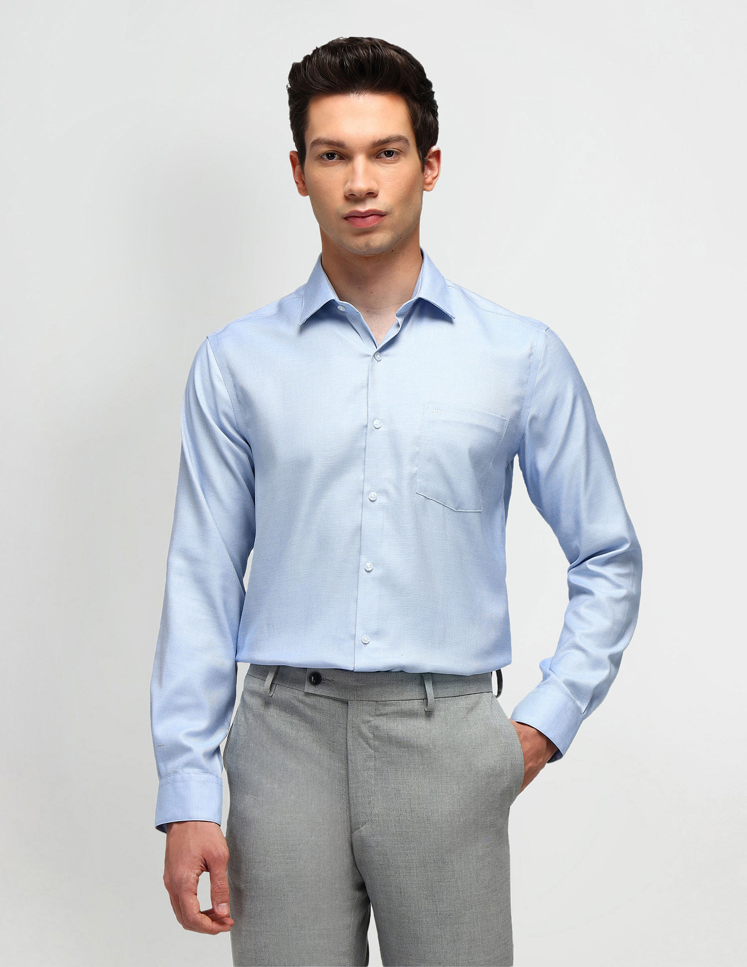 Arrow Slim Fit Solid Pattern Shirt