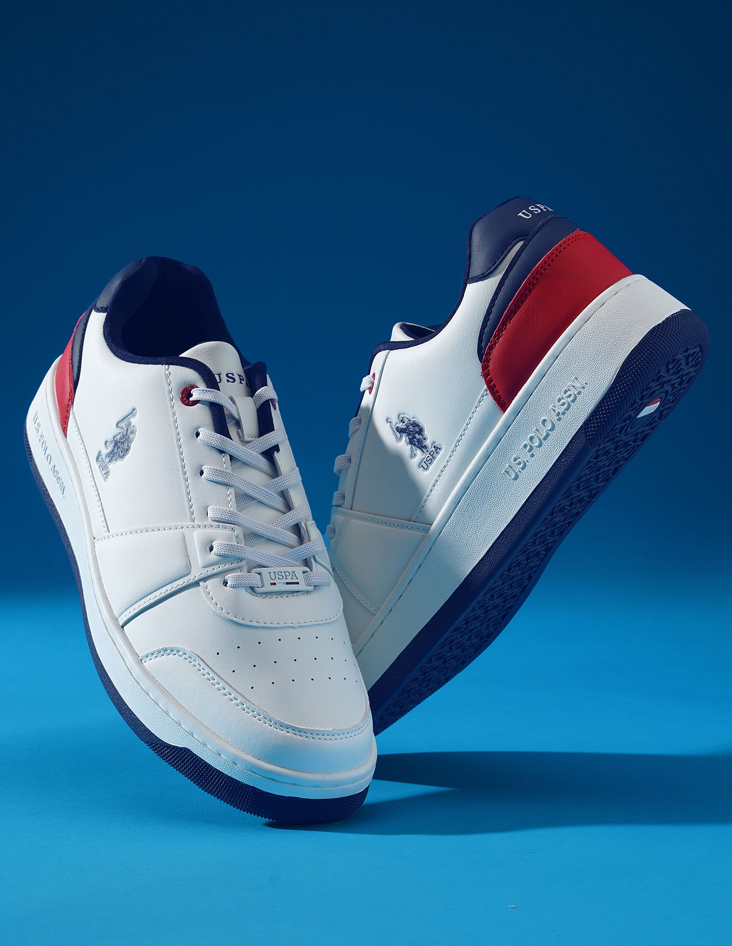 U.S POLO ASSN. - KRIS003-WHI - White / Navy / Red - Sneakers | Mens \ U.S. Polo  Assn. | Kicks Sport - a trusted supplier of branded sports footwear