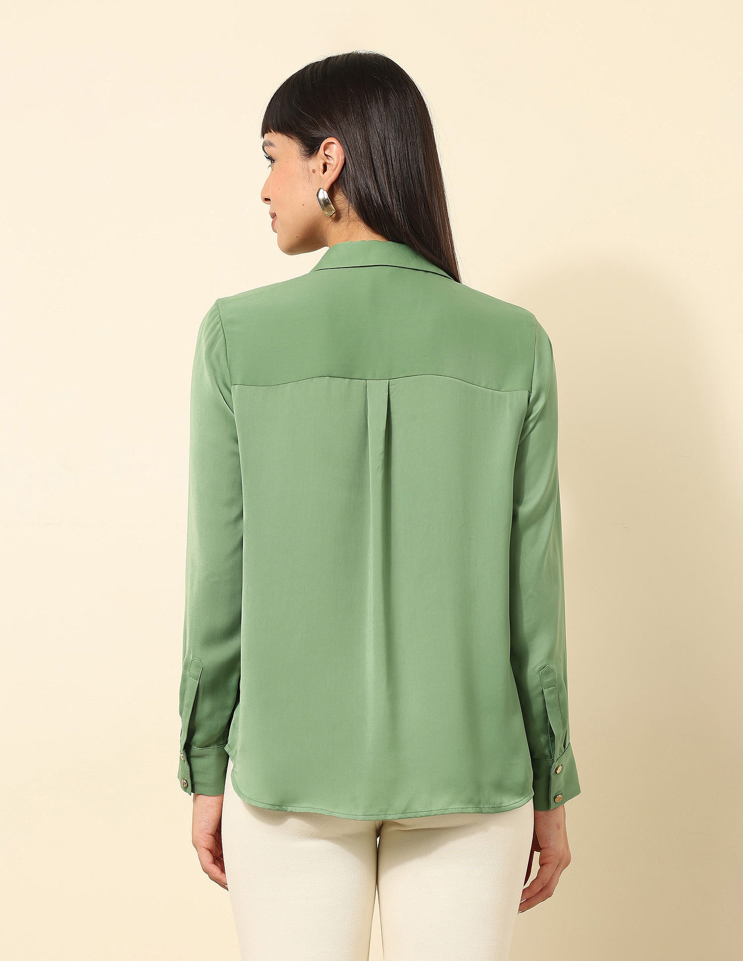 U.S. Polo Assn. Women Satin Solid Shirt
