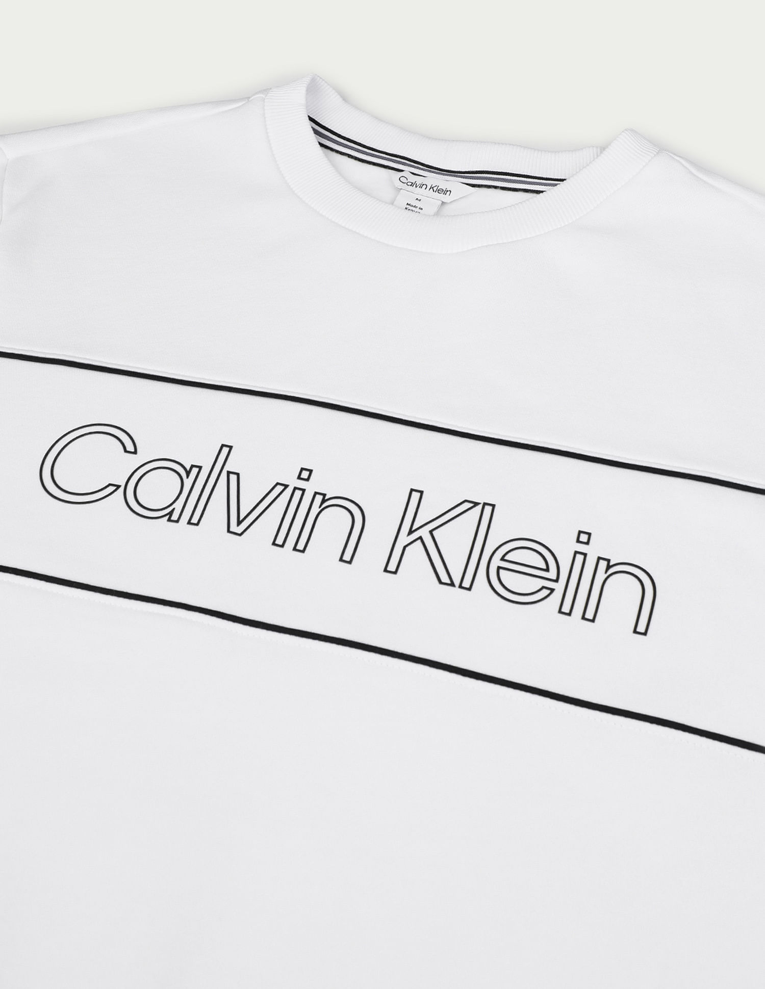 Calvin Klein Brand Print Crew Neck Sweatshirt