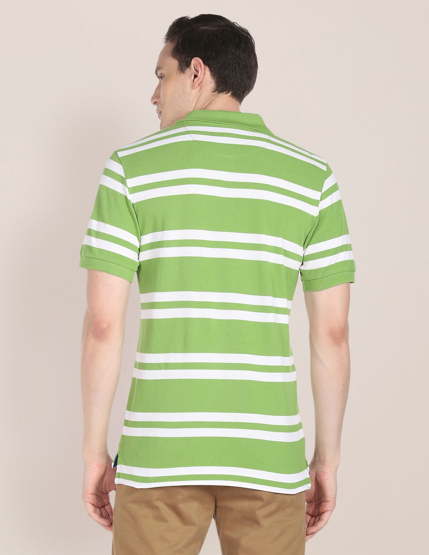 green striped polo