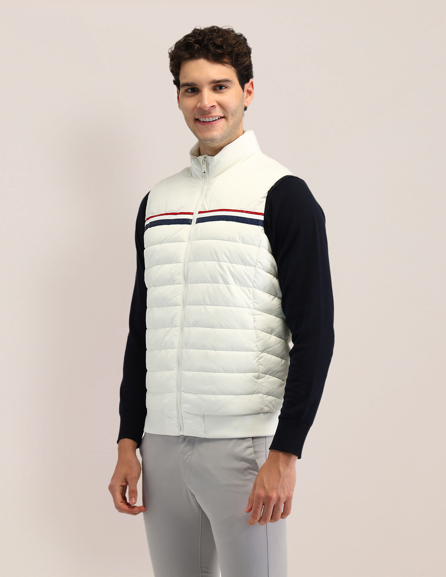 U.S. Polo Assn. Horizontal Stripes Regular Fit Jacket