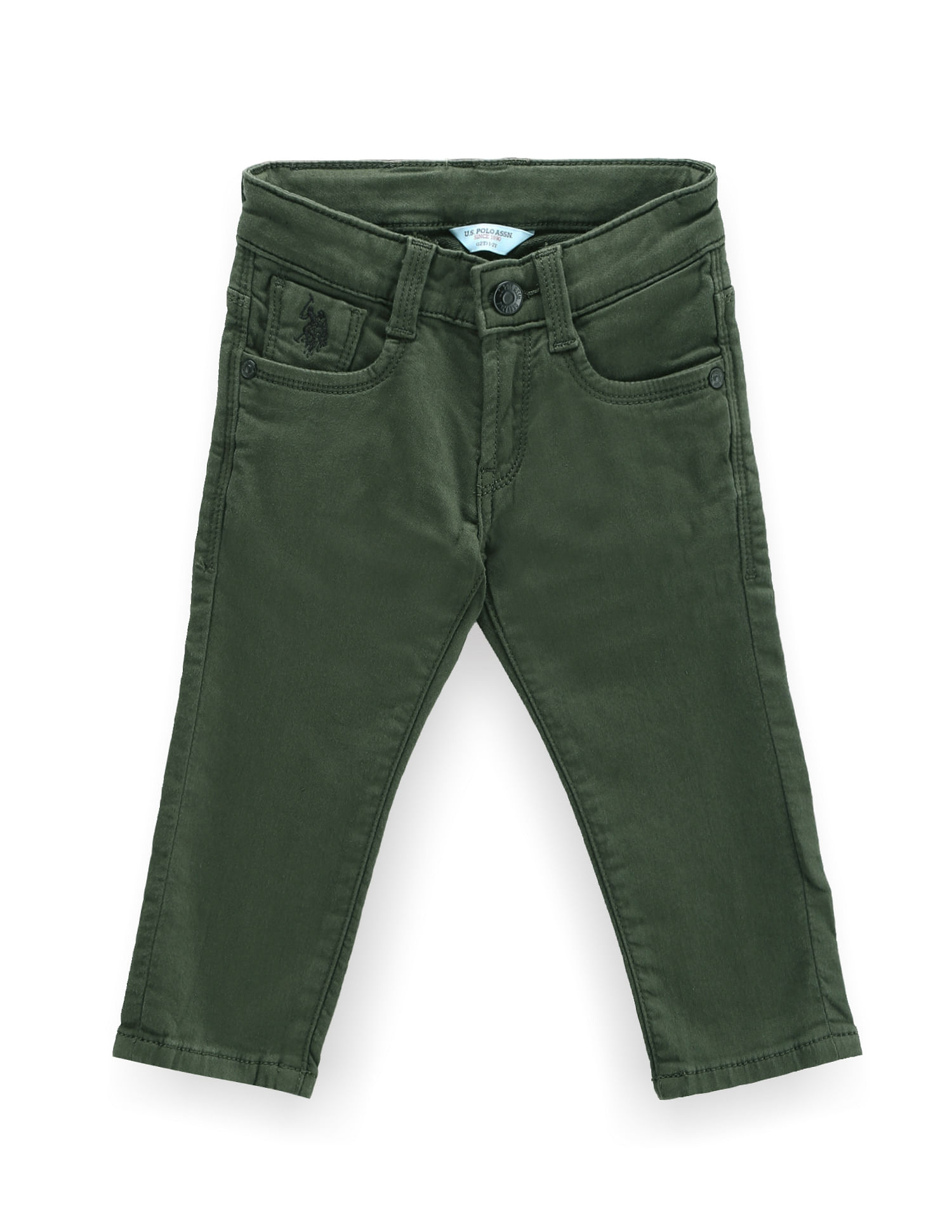 U.S. Polo Assn. Kids Boys Mid Rise Slim Fit Jeans