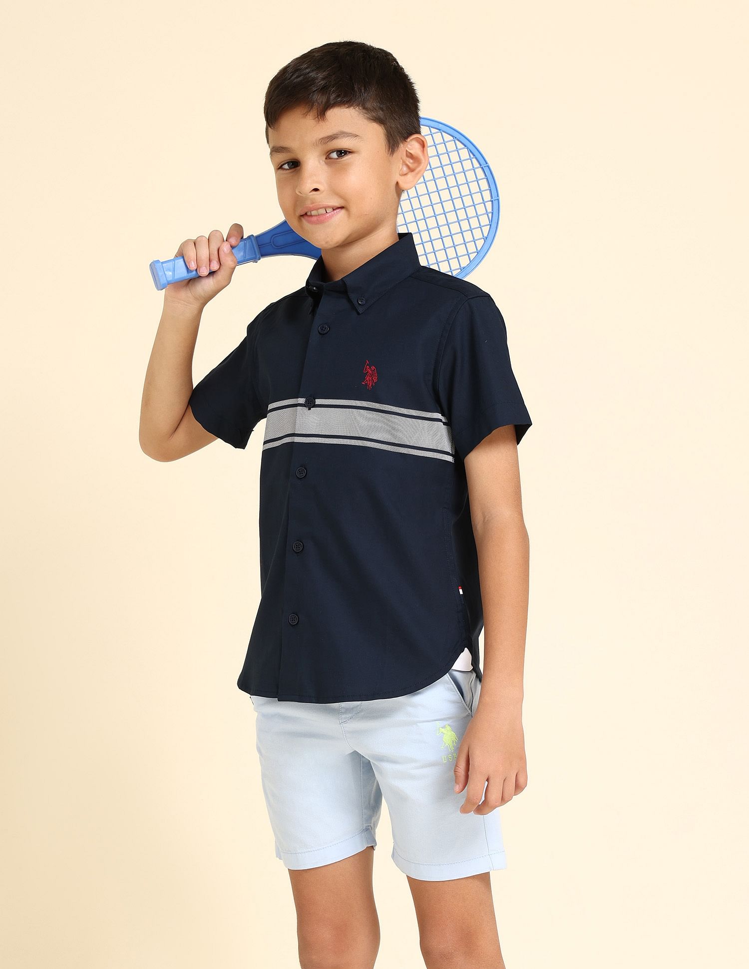 U.S. Polo Assn. Kids Boys Horizontal Stripe Shirt