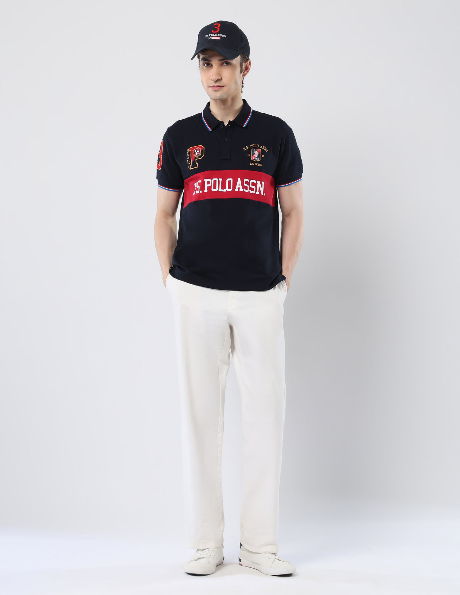 U.S. Polo Assn. Brand Printed 135 Anniversary Polo Shirt