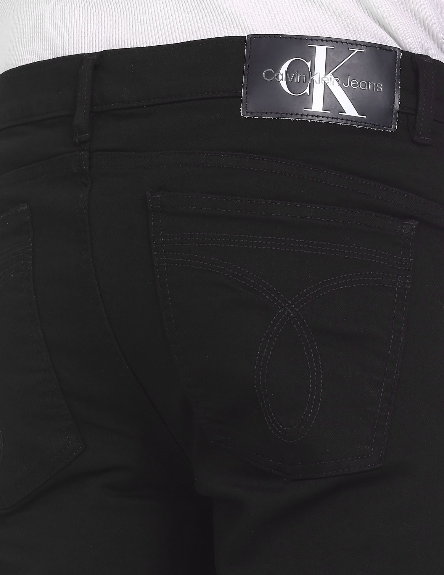 Calvin Klein Men Black Mid-Rise Skinny Fit Clean Look Jeans