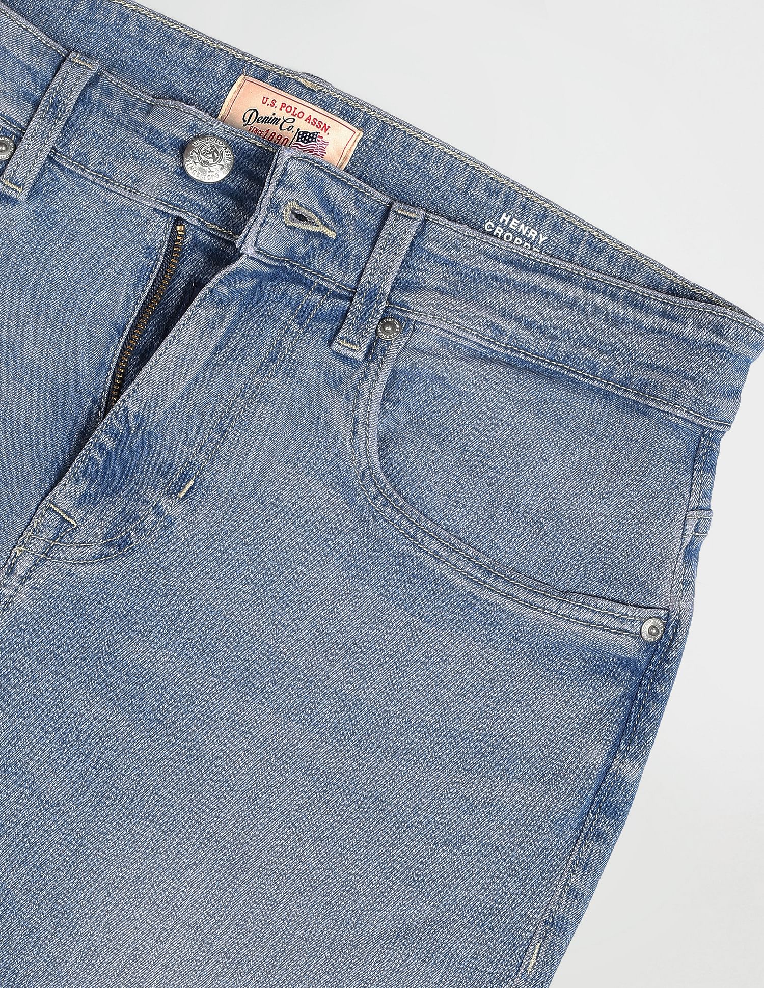 U.S. Polo Assn. Denim Co. Henry Cropped Fit Blue Jeans