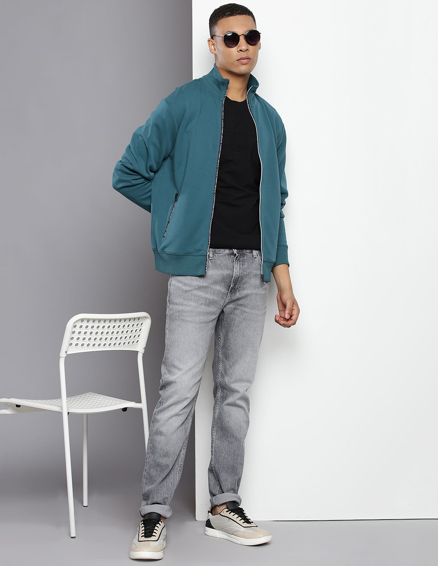 Calvin Klein Zip Up Track Sweatshirt