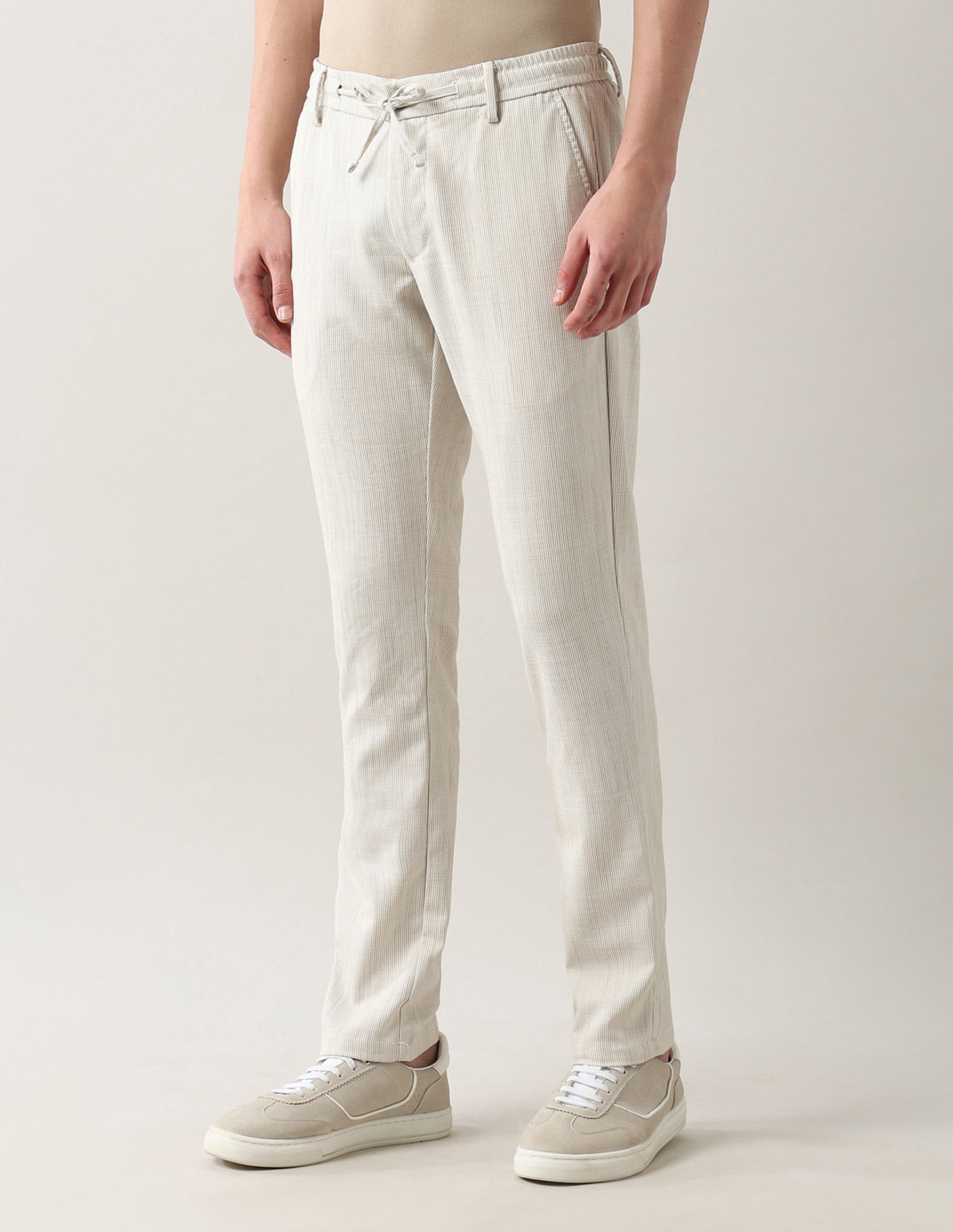 Arrow Sport Textured Slim Fit Trousers