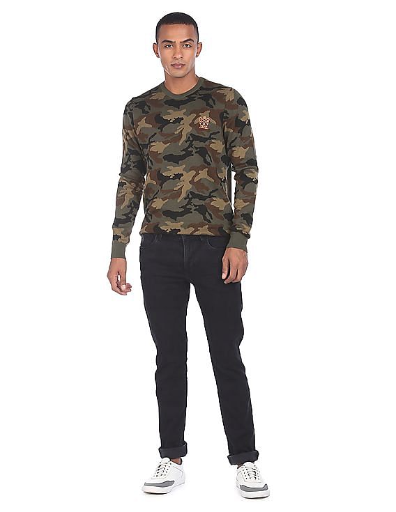 Army print sweater sale