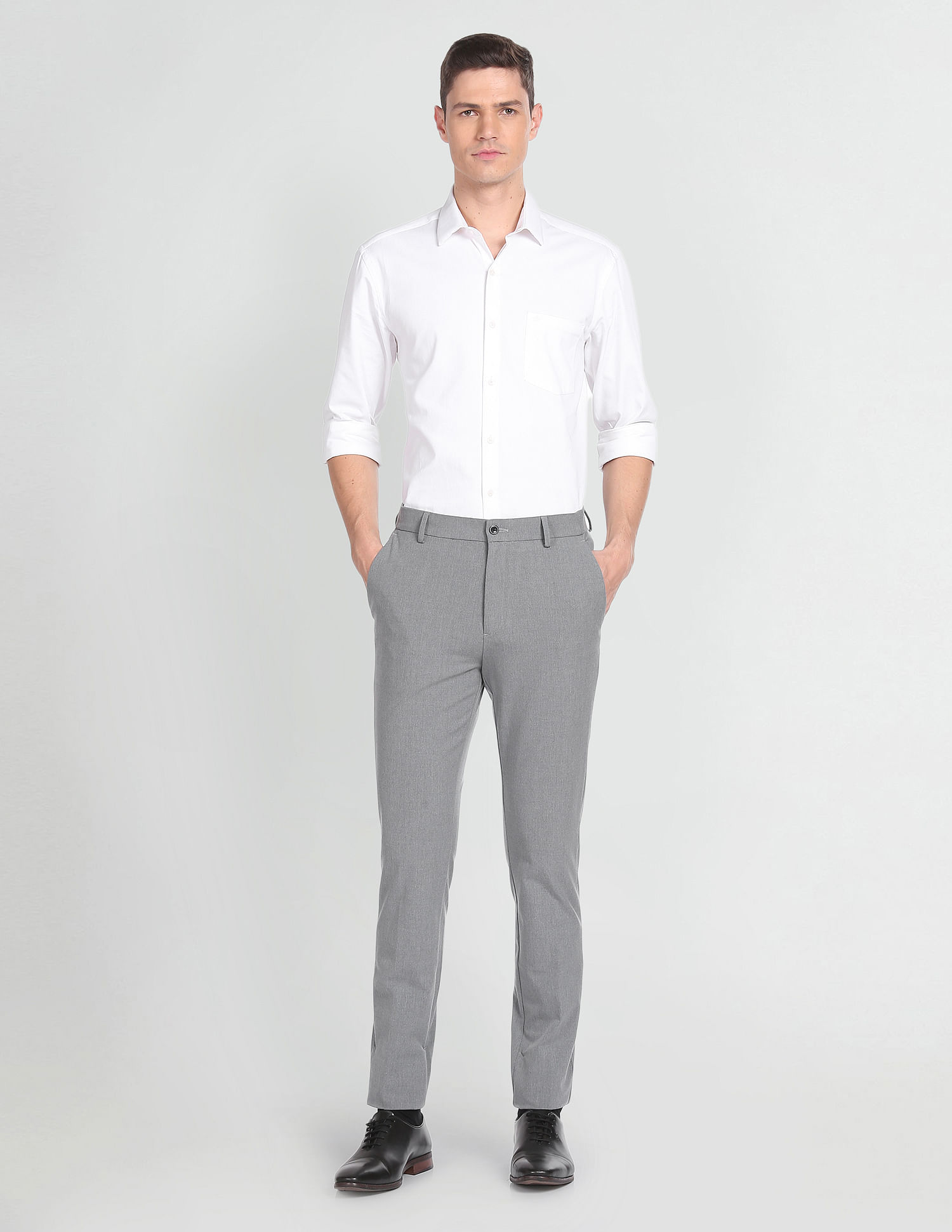 Arrow Newyork Jackson Super Slim Fit Heathered Trousers