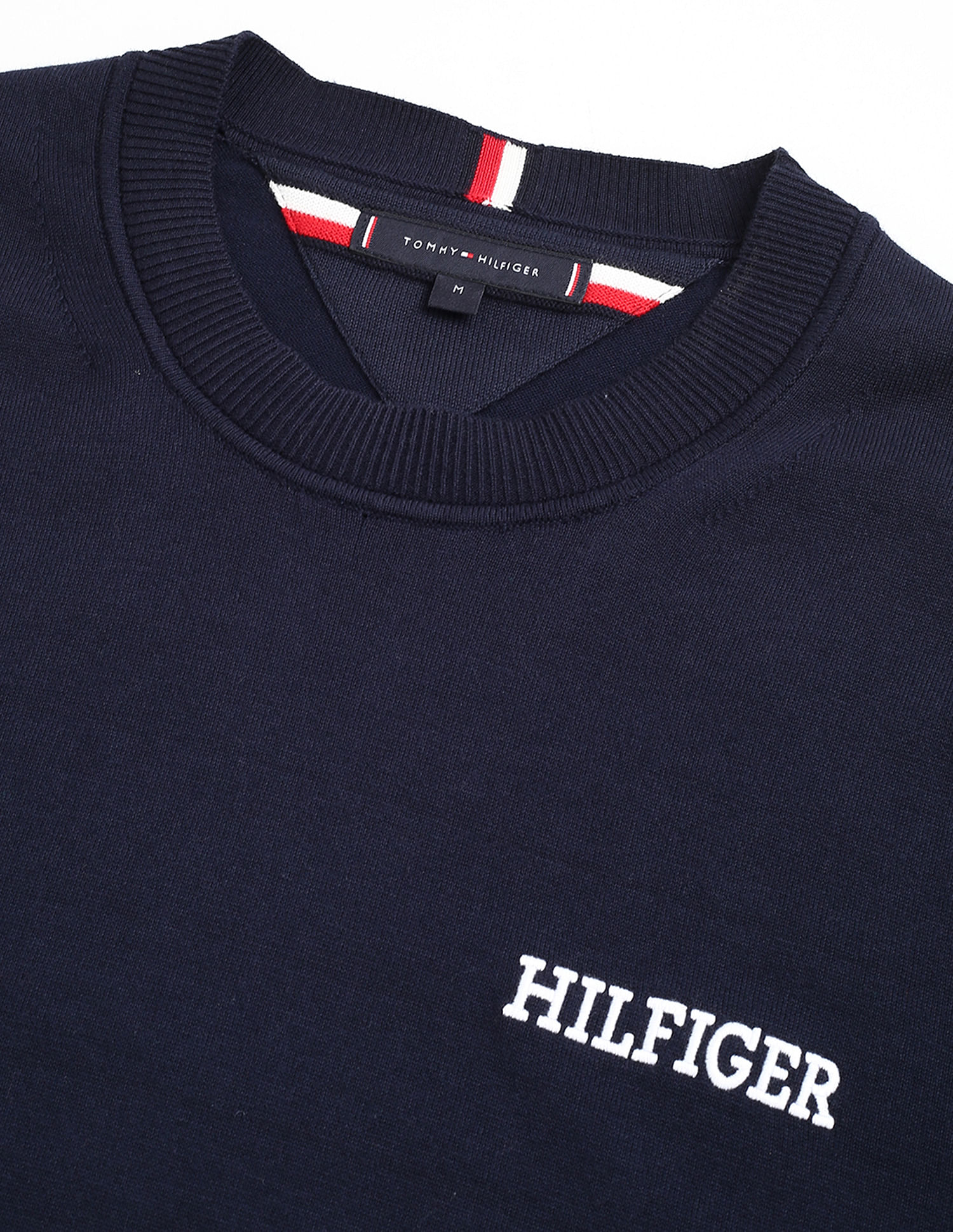 Tommy Hilfiger Embroidered Monotype Cotton Sweater