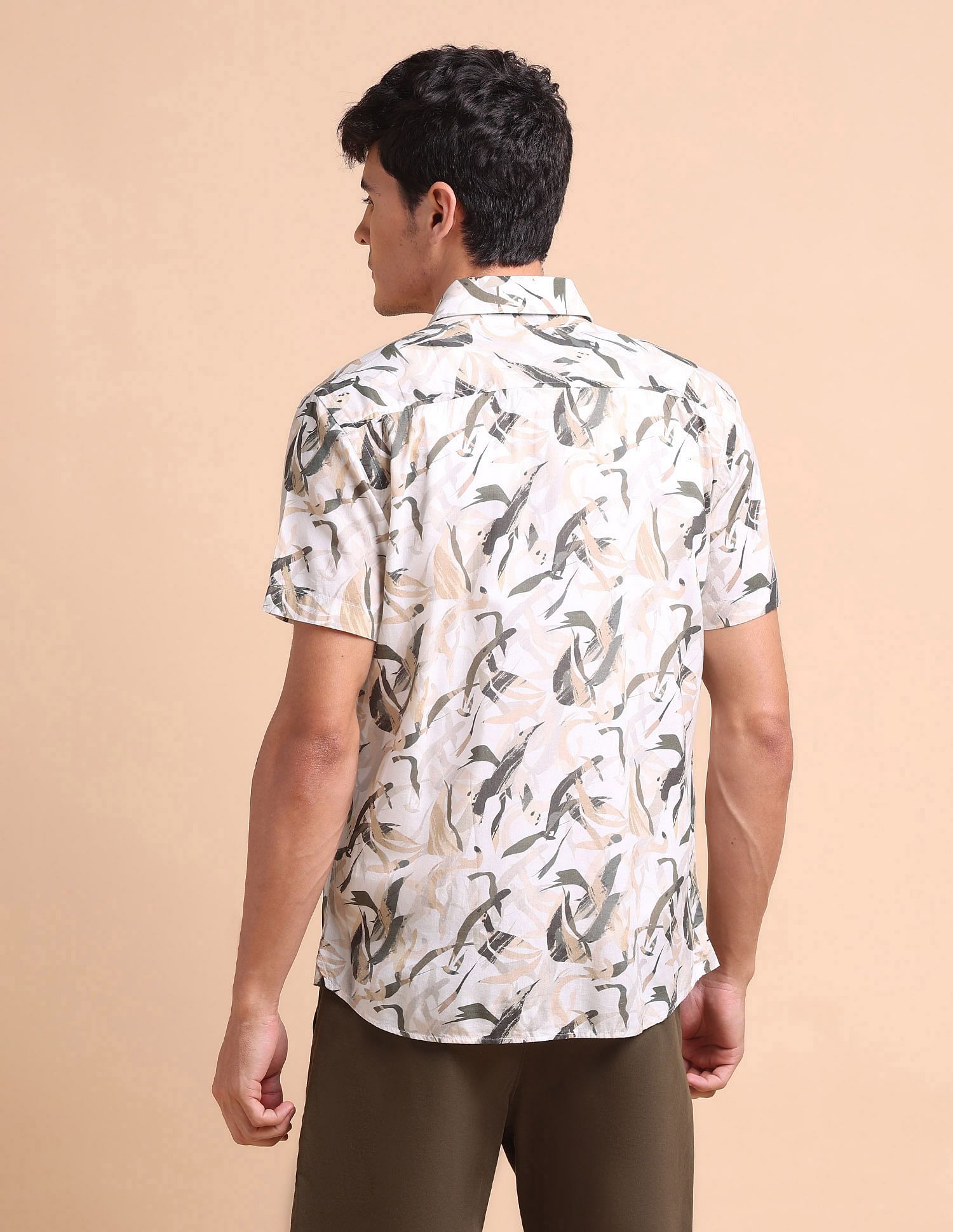 U.S. Polo Assn. Denim Co. Abstract Printed Slim Fit Shirt