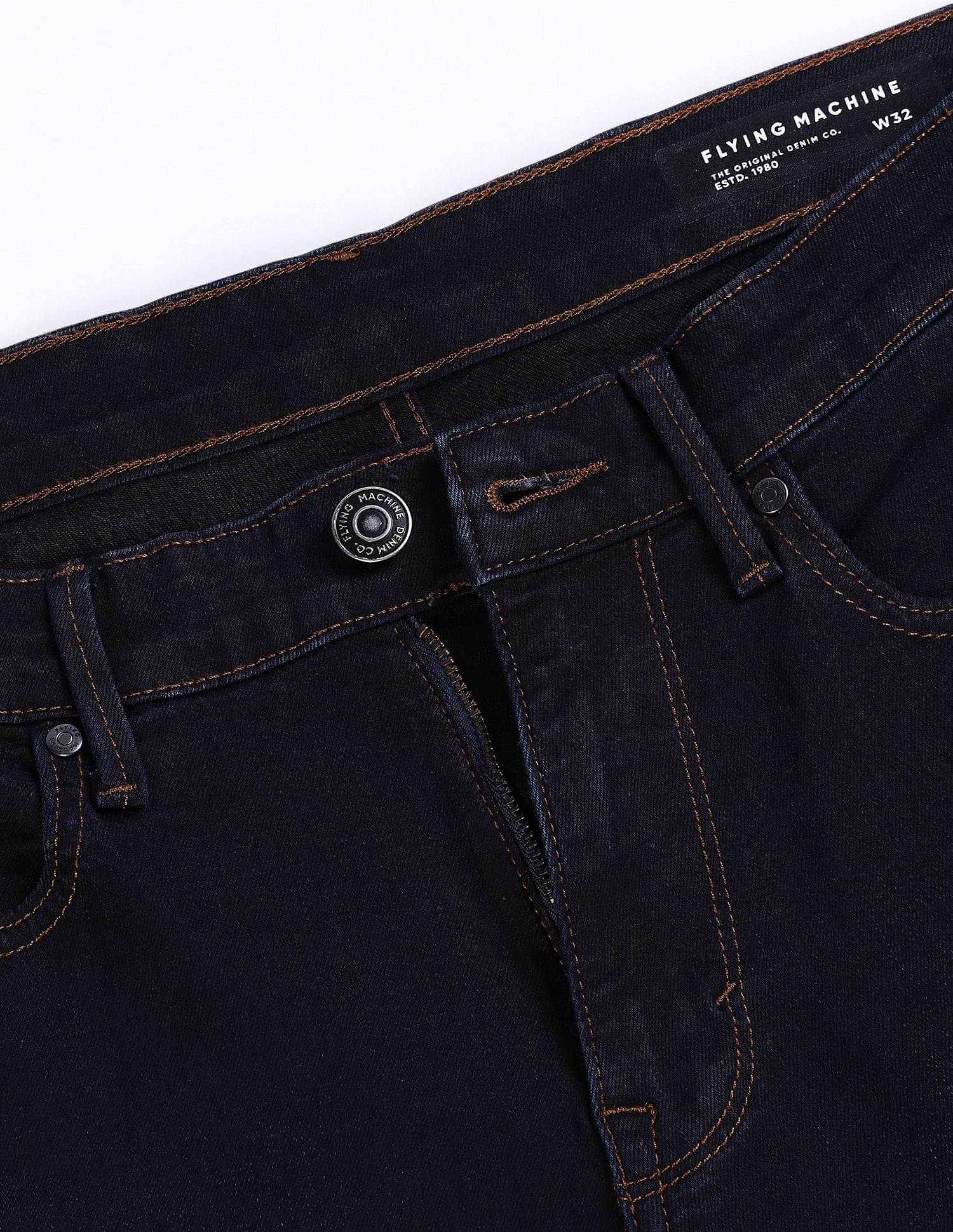 Flying Machine Freddie Slim Straight Fit Stone Wash Jeans