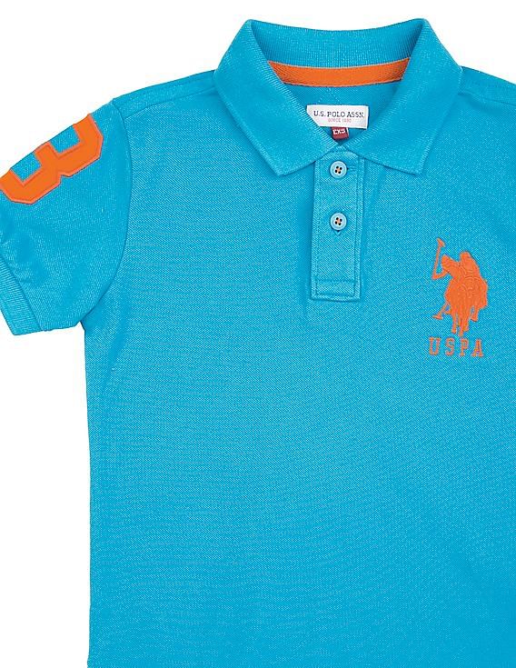 U.S. Polo Assn. Kids Boys Solid Cotton Pique Polo Shirt