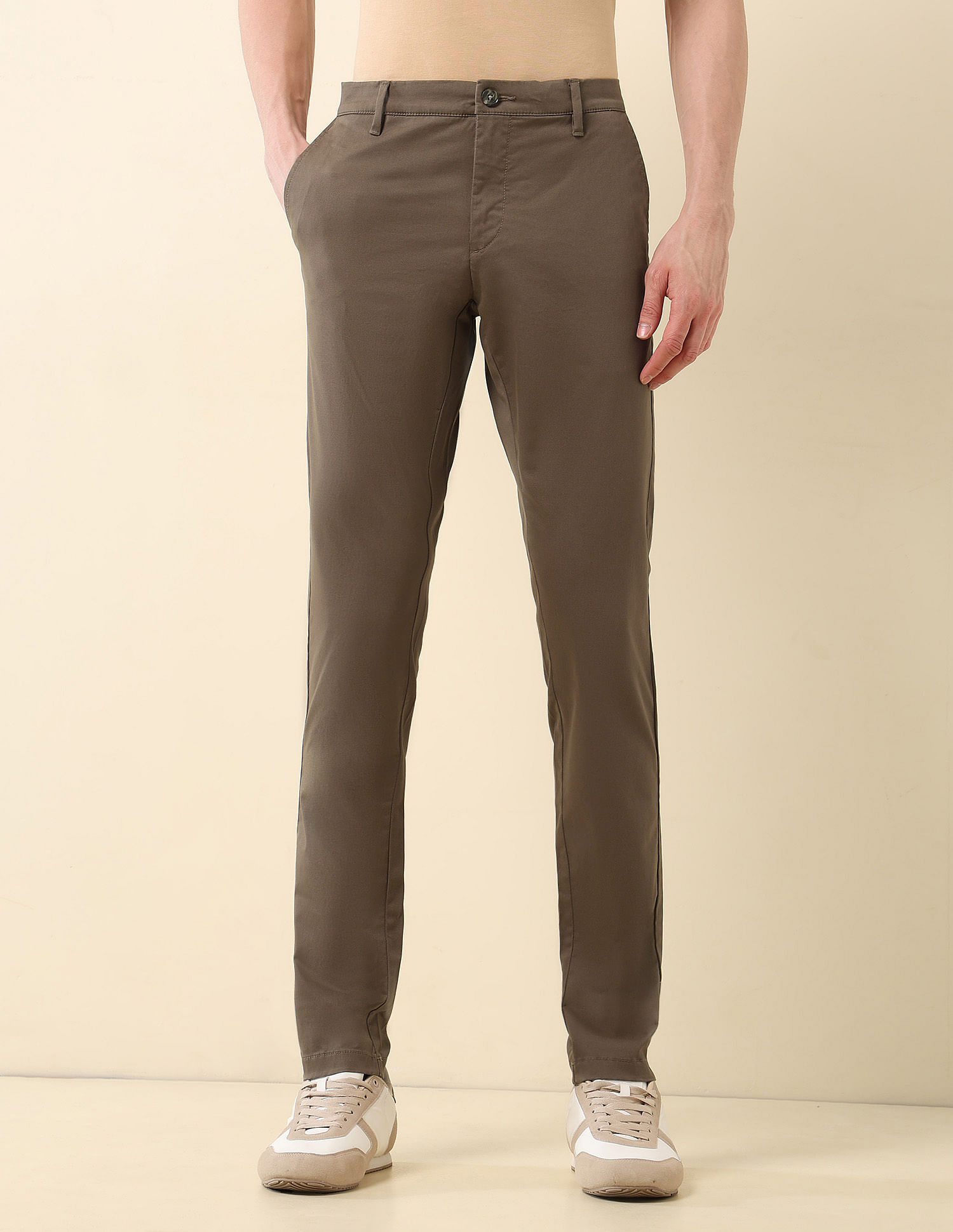 U.S. Polo Assn. Textured Austin Slim Fit Trousers
