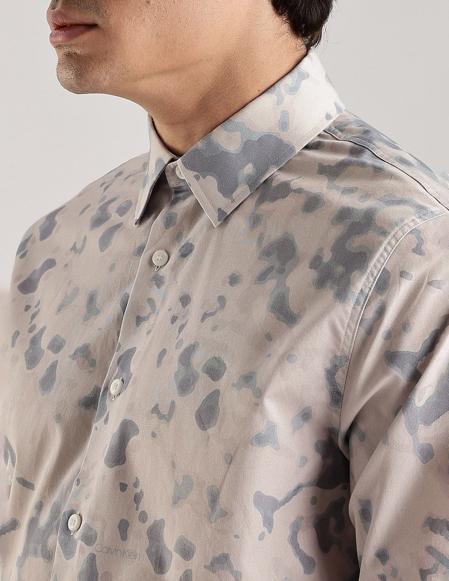 Calvin Klein Jeans Abstract Slim Fit Poplin Woven Shirt