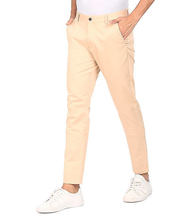 INDIAN TERRAIN Skinny Fit Men Beige Trousers - Buy INDIAN TERRAIN Skinny  Fit Men Beige Trousers Online at Best Prices in India | Flipkart.com