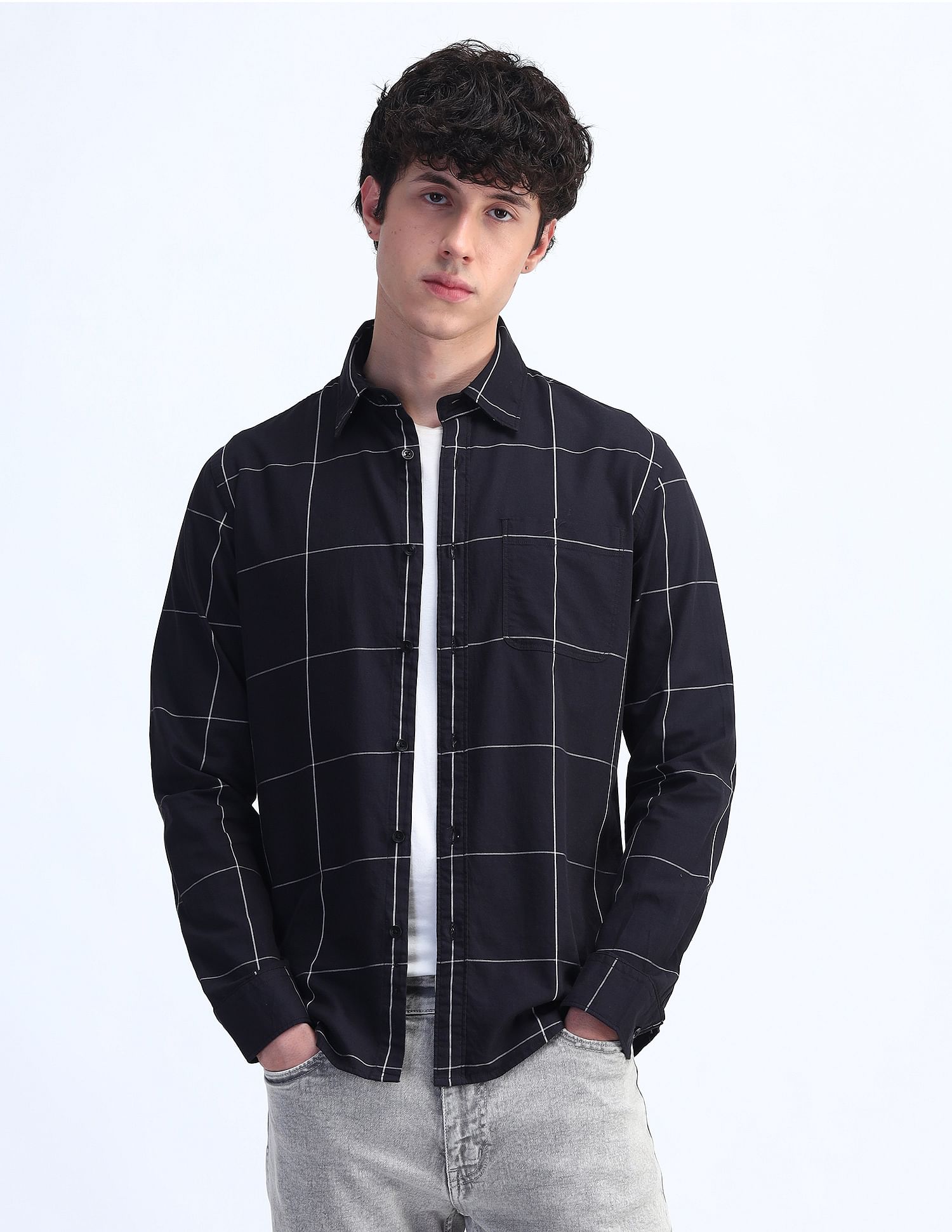 Flying Machine Slim Fit Checked Shirt