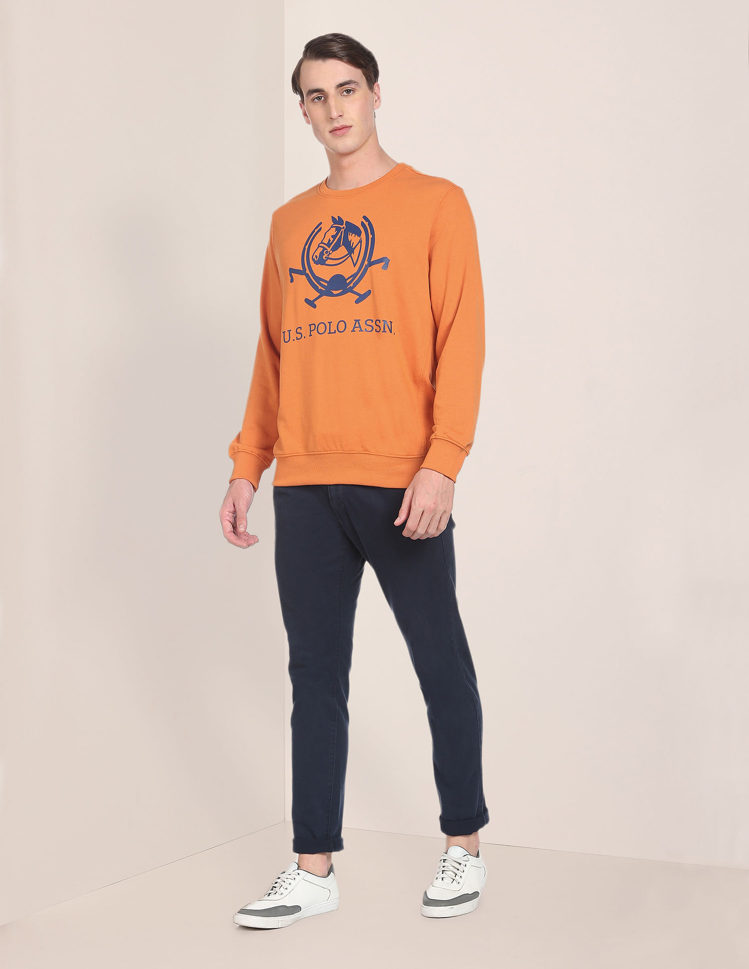 U.S. Polo Assn. Crew Neck Brand Print Sweatshirt
