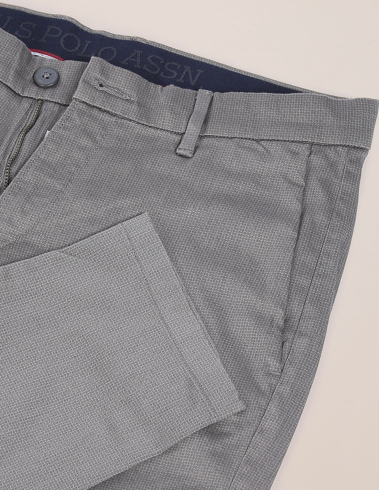 U.S. Polo Assn. Austin Trim Fit All Over Print Casual Trousers