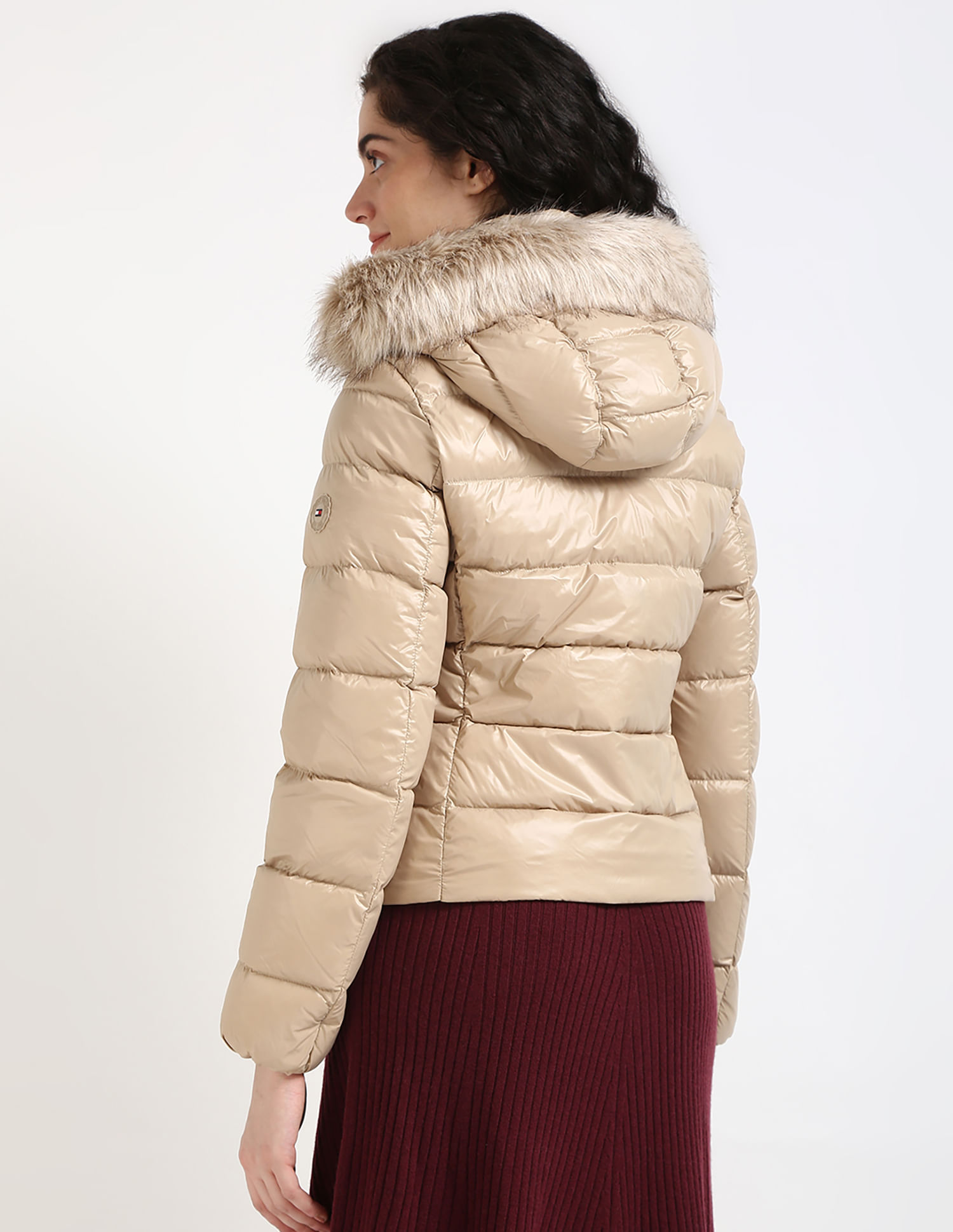 Buy Tommy Hilfiger Gloss Down Tyra Fur Jacket