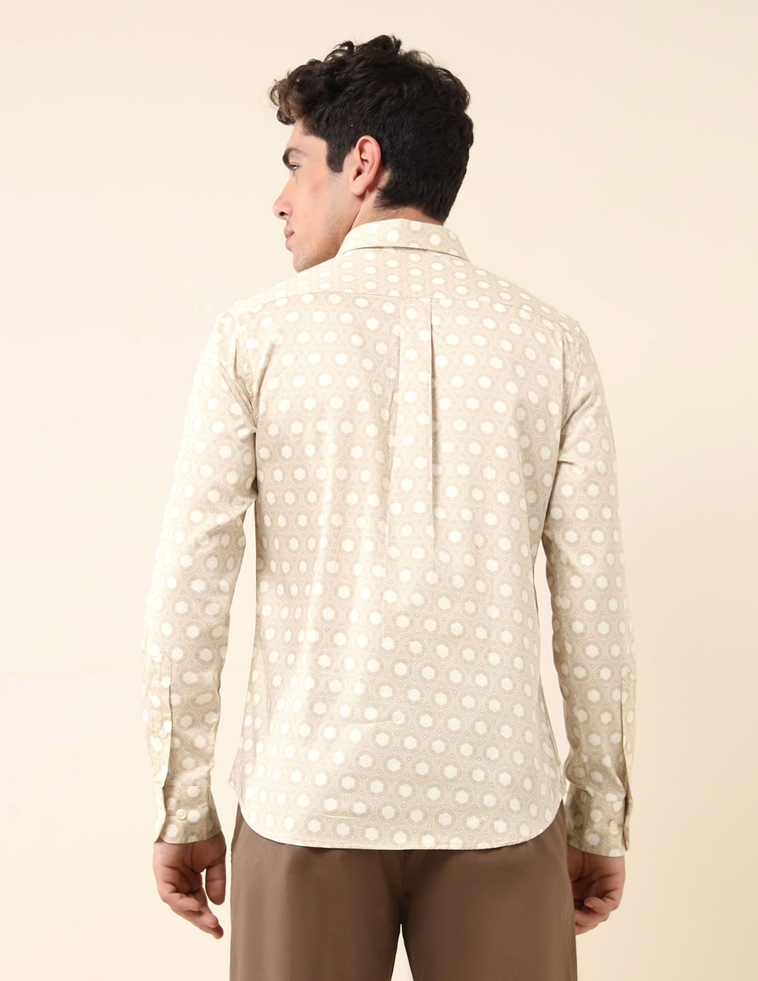 U.S. Polo Assn. Geometric Printed Pure Cotton Shirt