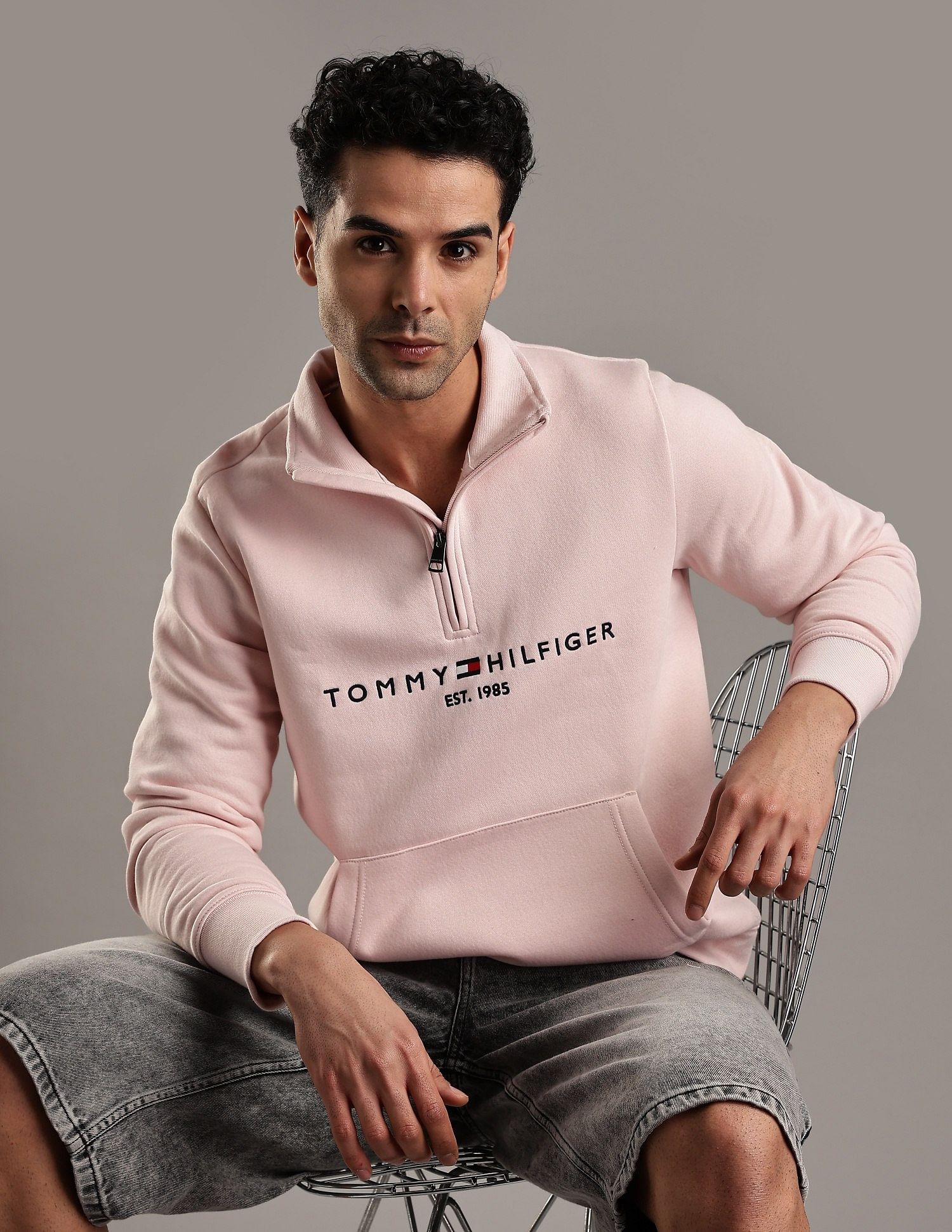 Tommy Hilfiger Embroidered Logo Regular-Fit Cotton Sweatshirt