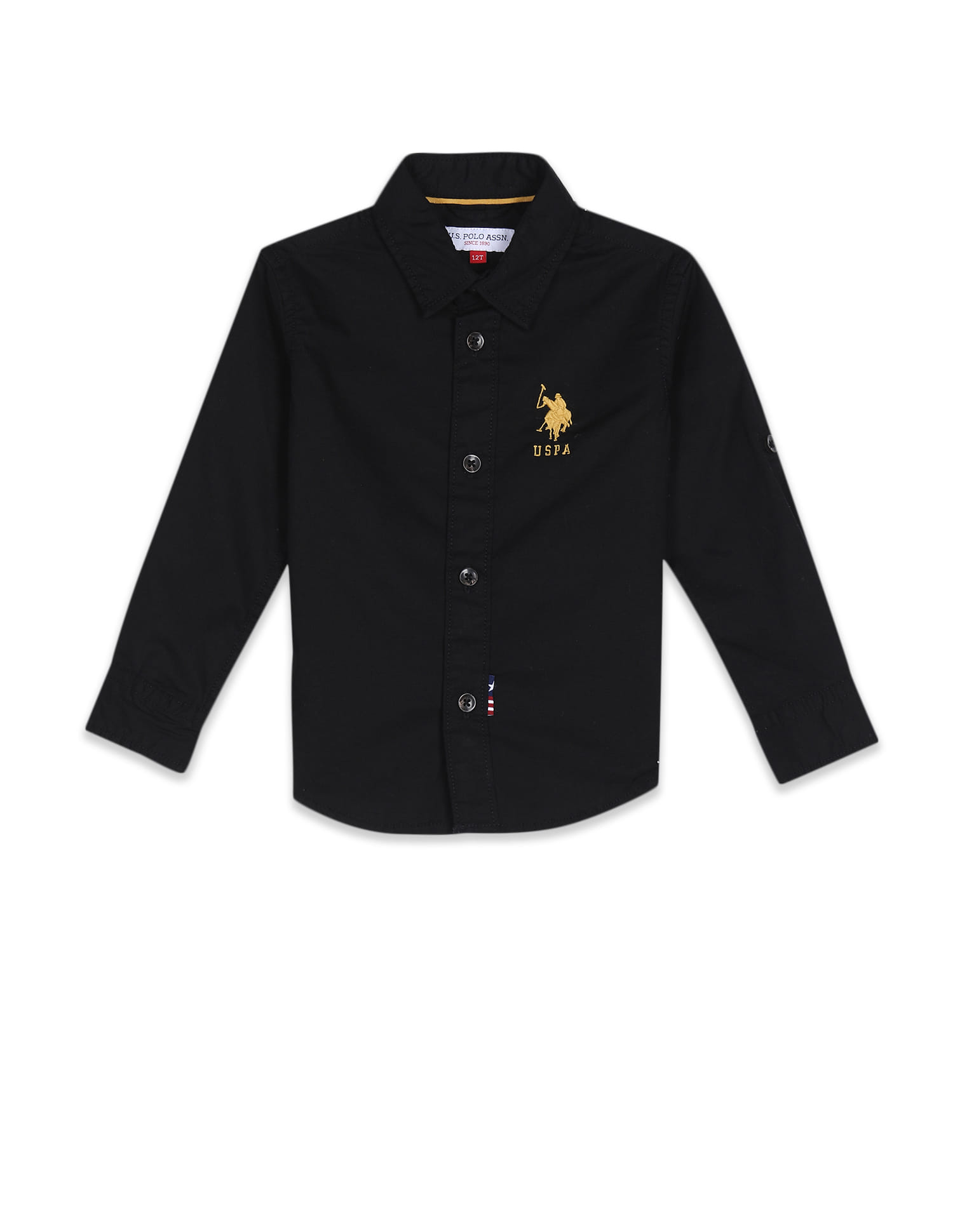 Buy Polo Kids Boys Spread Collar Solid Shirt