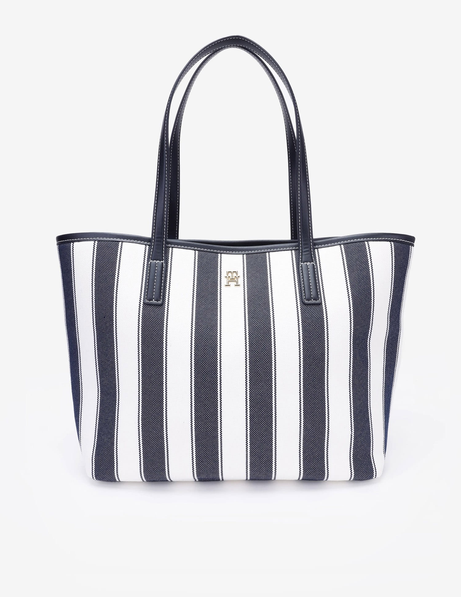 Buy Tommy Hilfiger Striped Blue Polyester Tote Bag - NNNOW.com