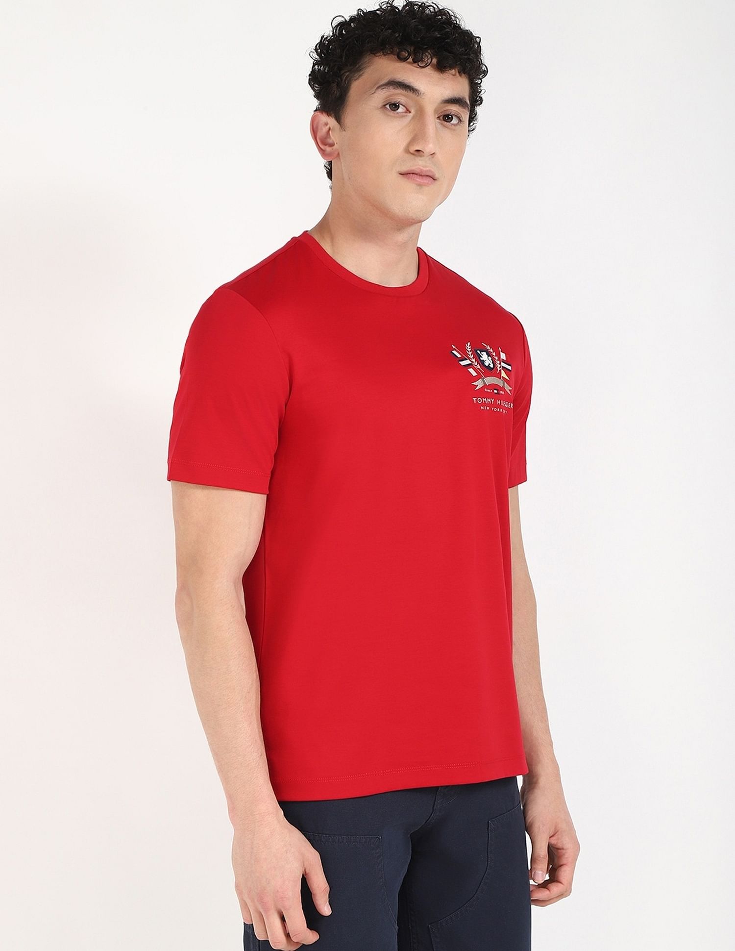 Tommy Hilfiger Embroidered Logo Regular-Fit Cotton T-Shirt