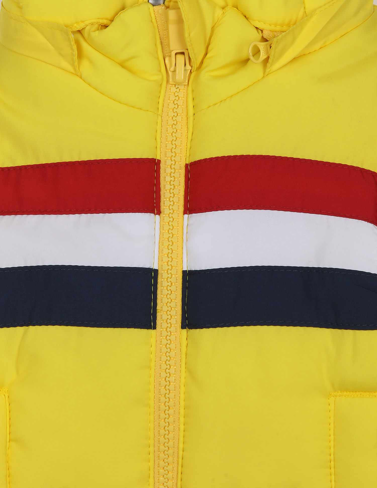 U.S. Polo Assn. Kids Sleeveless Detachable Hood Solid Puffer Jacket