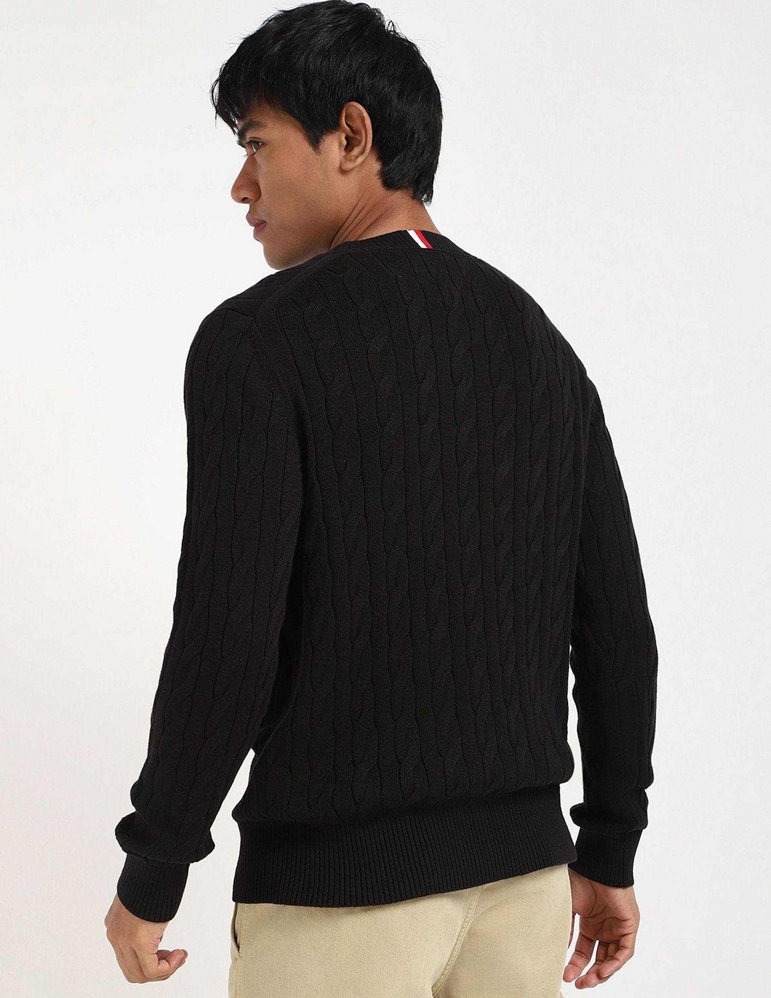 Tommy Hilfiger Cable-Knit Regular-Fit Cotton Sweater