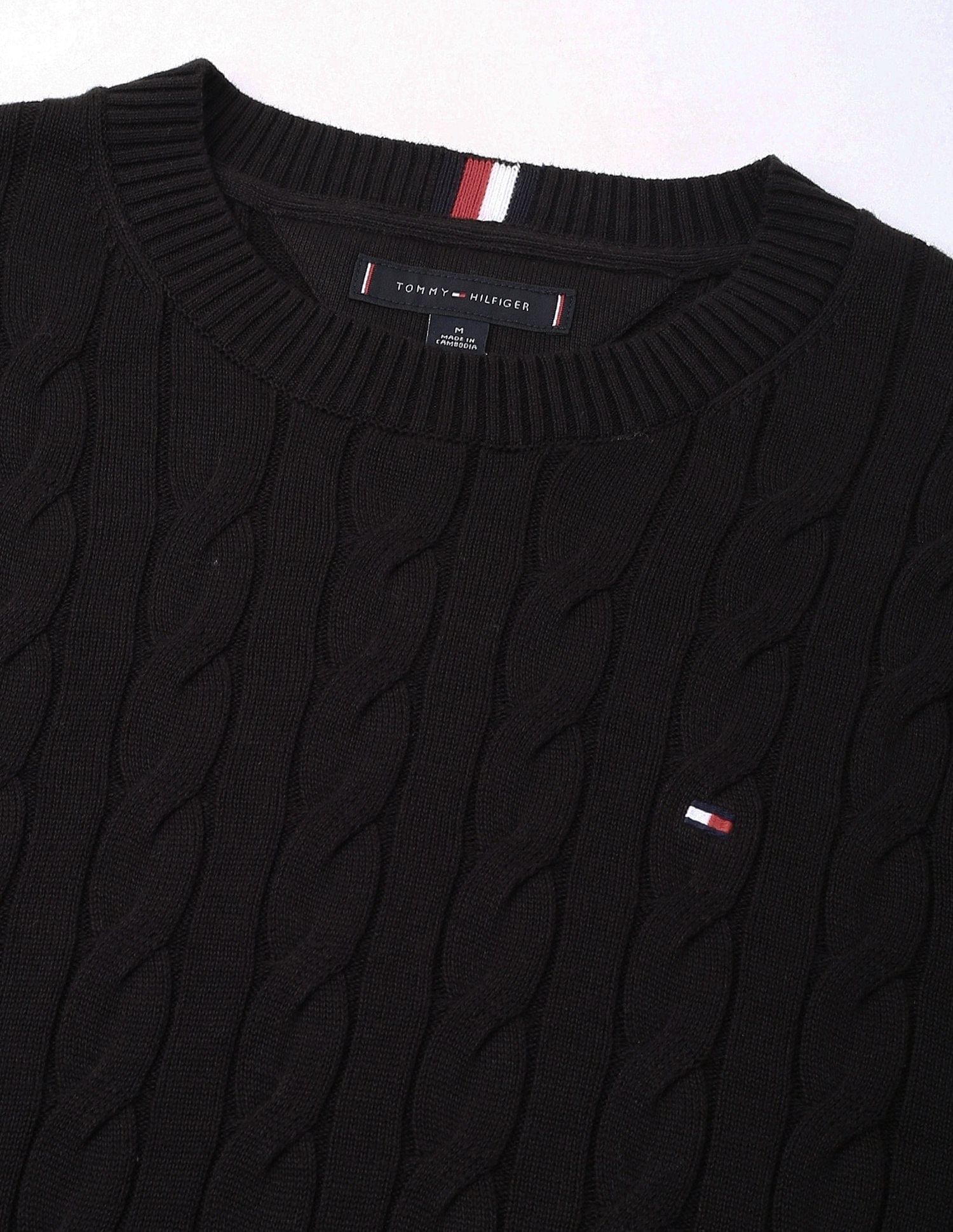 Tommy Hilfiger Cable-Knit Regular-Fit Cotton Sweater