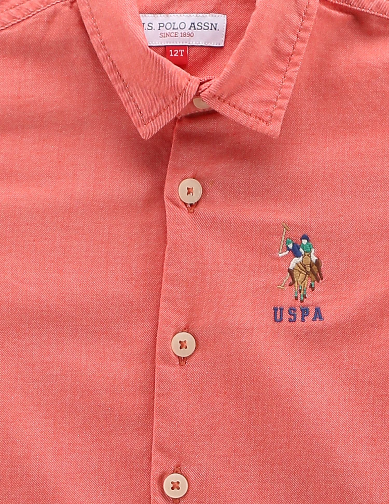 U.S. Polo Assn. Kids Boys Embroidered Logo Twill Shirt