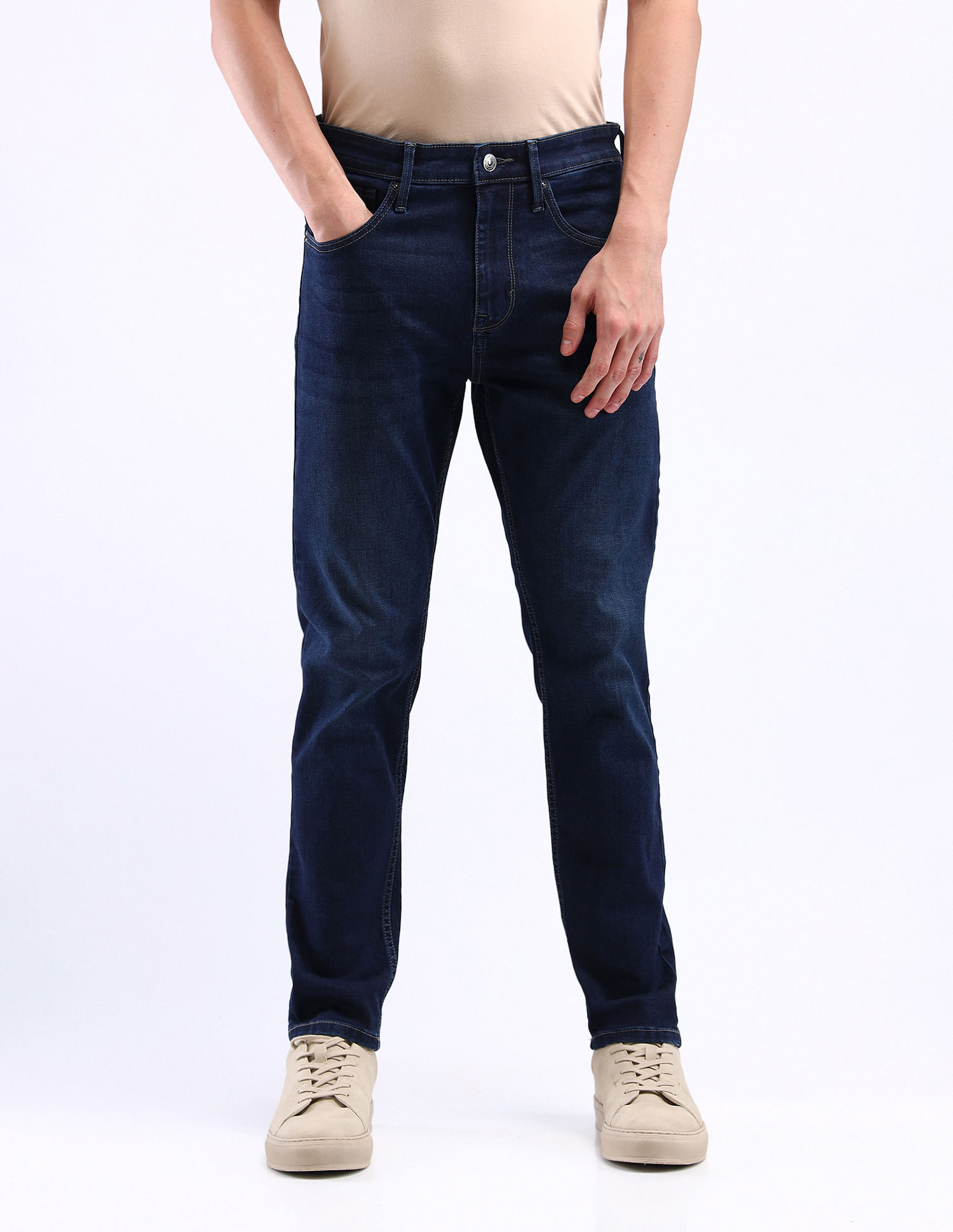 Flying Machine Mid Rise Slim Tapered Fit Jeans