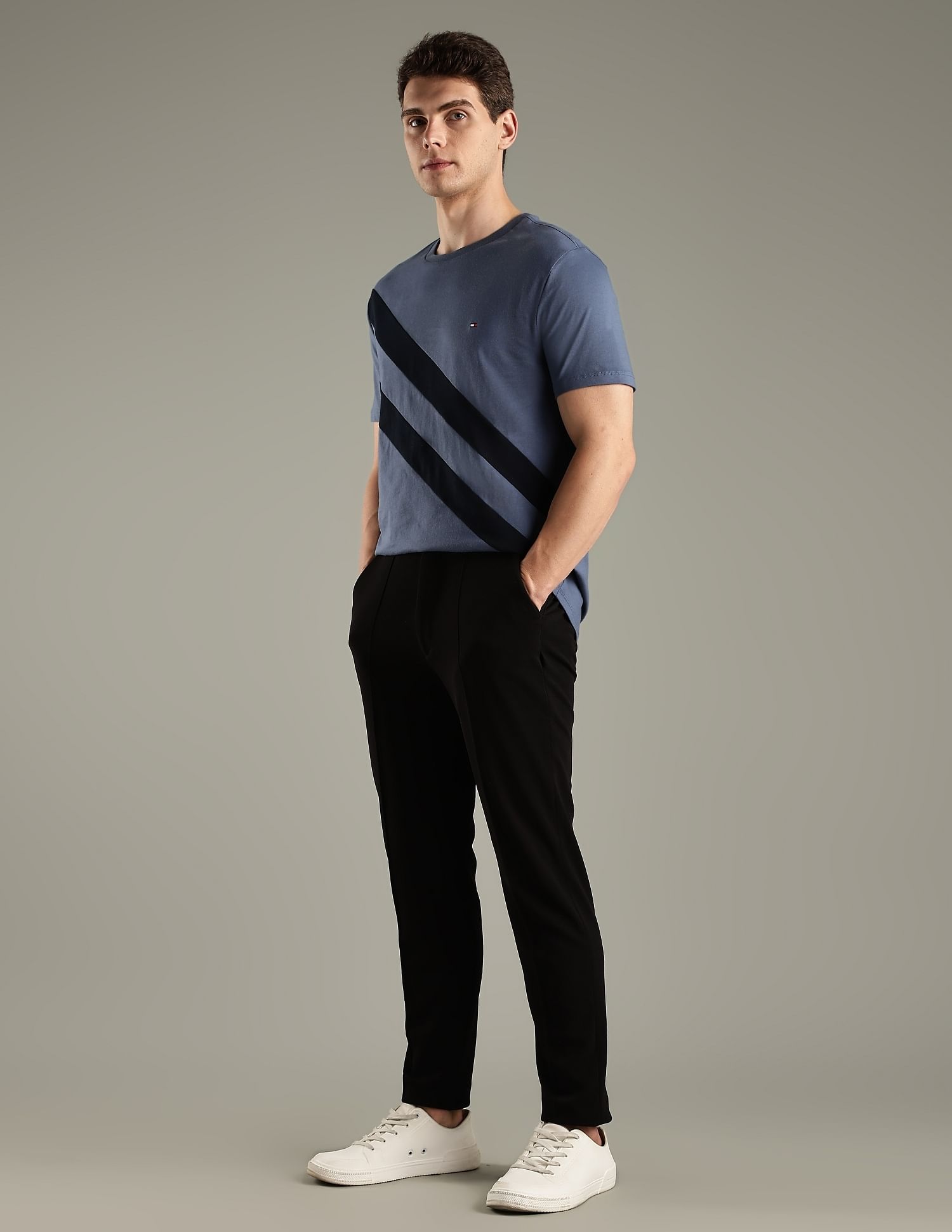 Tommy Hilfiger Striped Regular-Fit Cotton T-Shirt