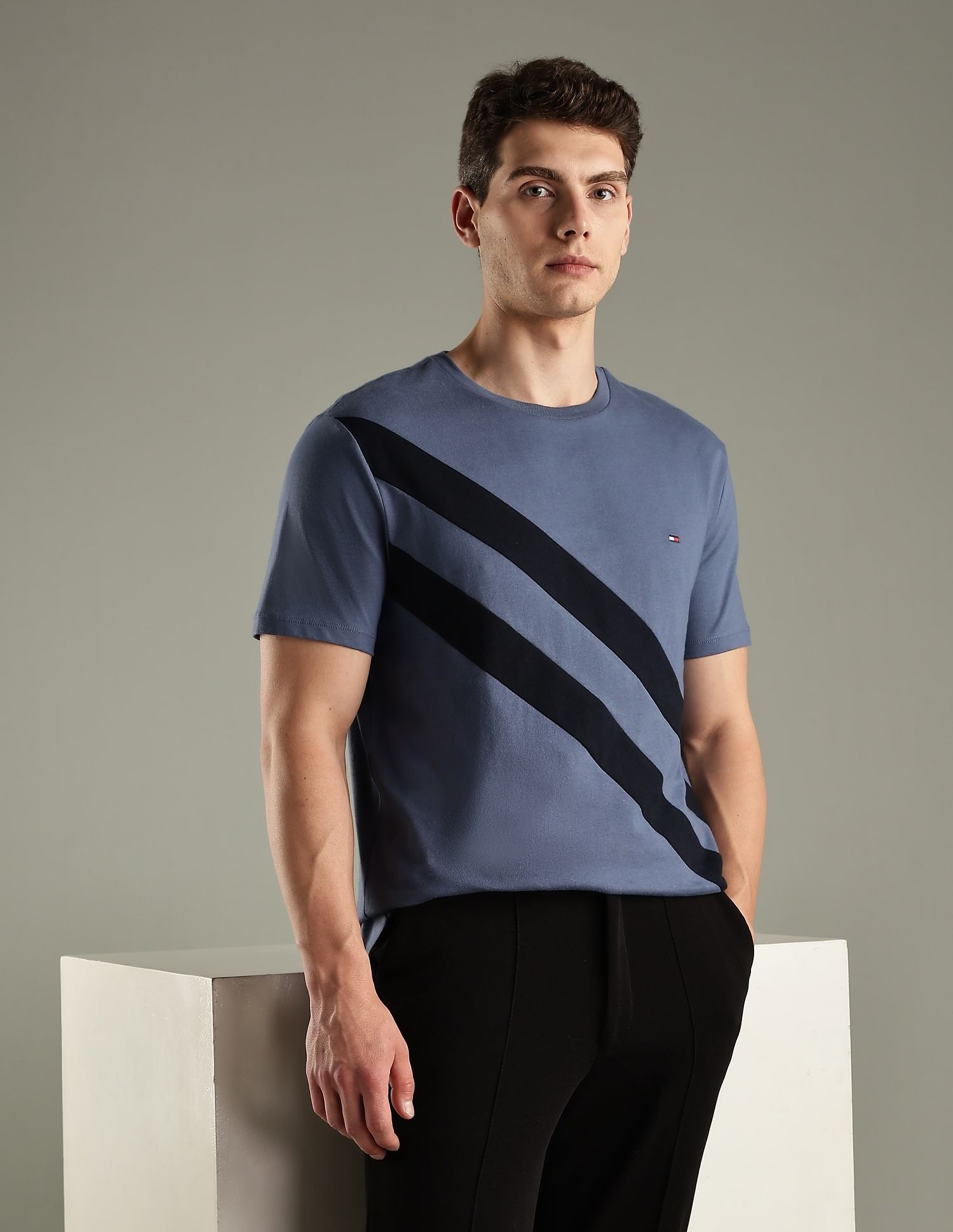 Tommy Hilfiger Striped Regular-Fit Cotton T-Shirt