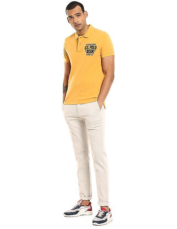 U.S. Polo Assn. Denim Co. Cotton Heathered Polo Shirt