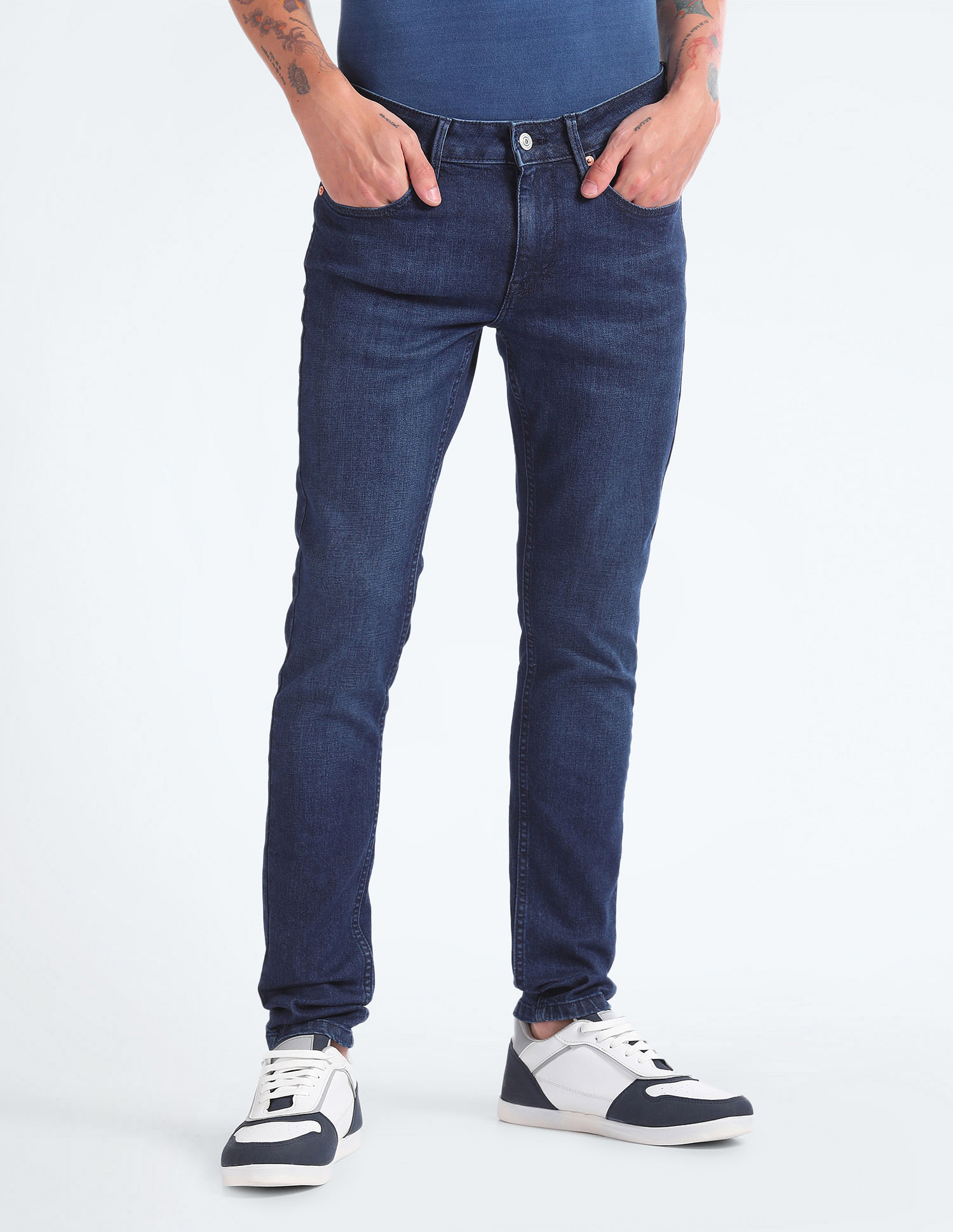 Flying Machine Jackson Super Skinny Rinsed Jeans